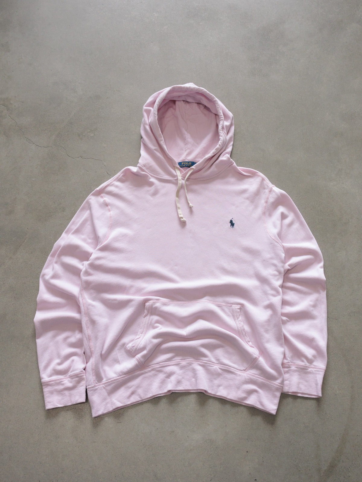 Vintage Pink Polo Ralph Lauren Hoodie (L)