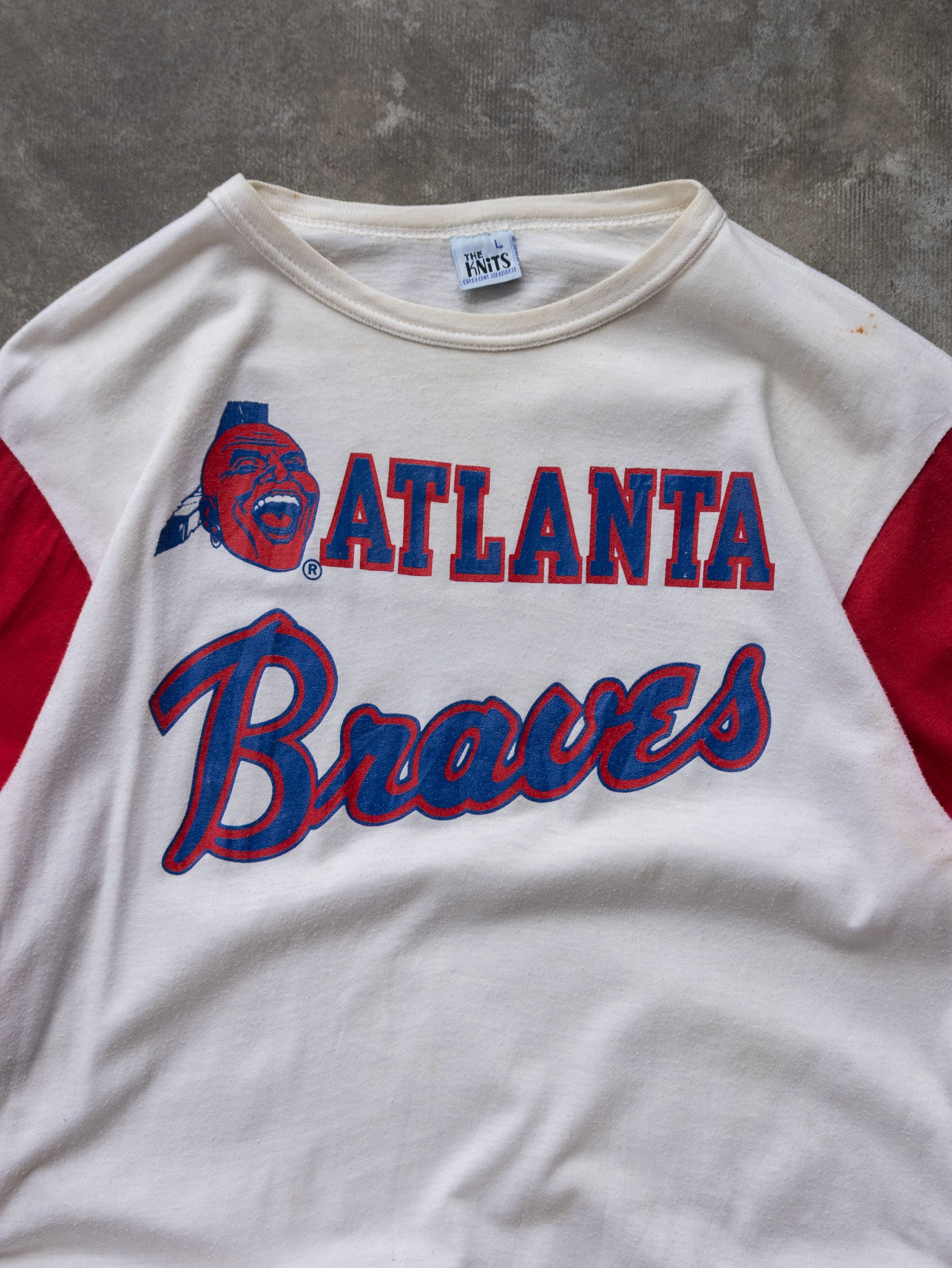 Vintage 70s Atlanta Braves Raglan Shirt (L)