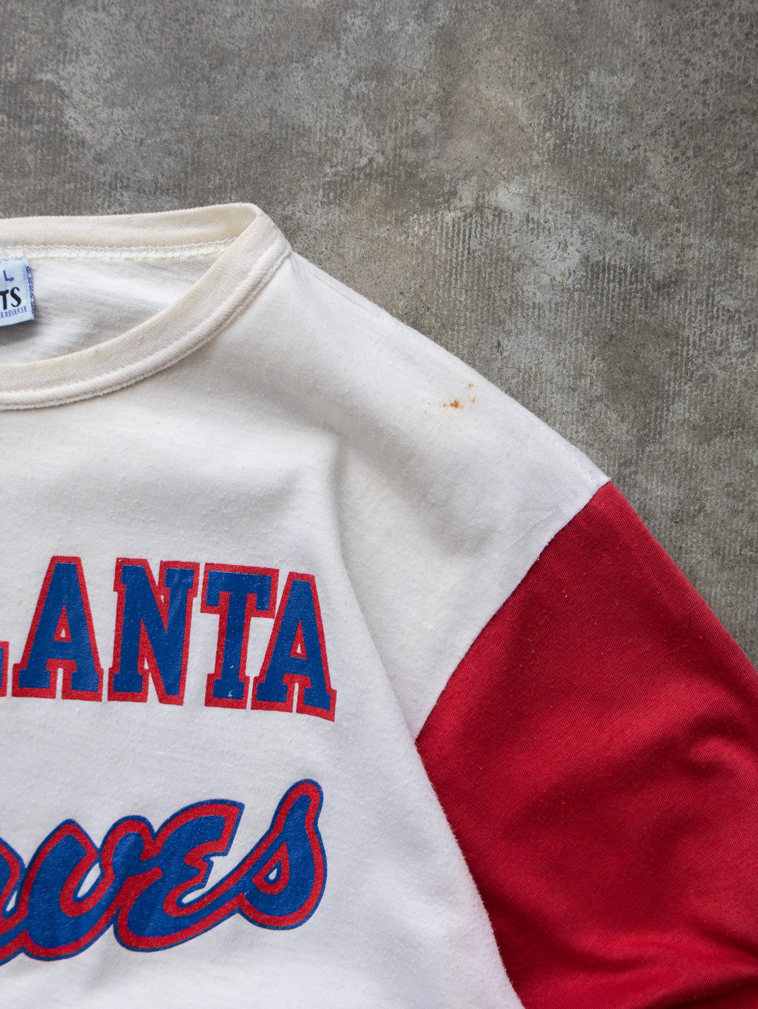 Vintage 70s Atlanta Braves Raglan Shirt (L)