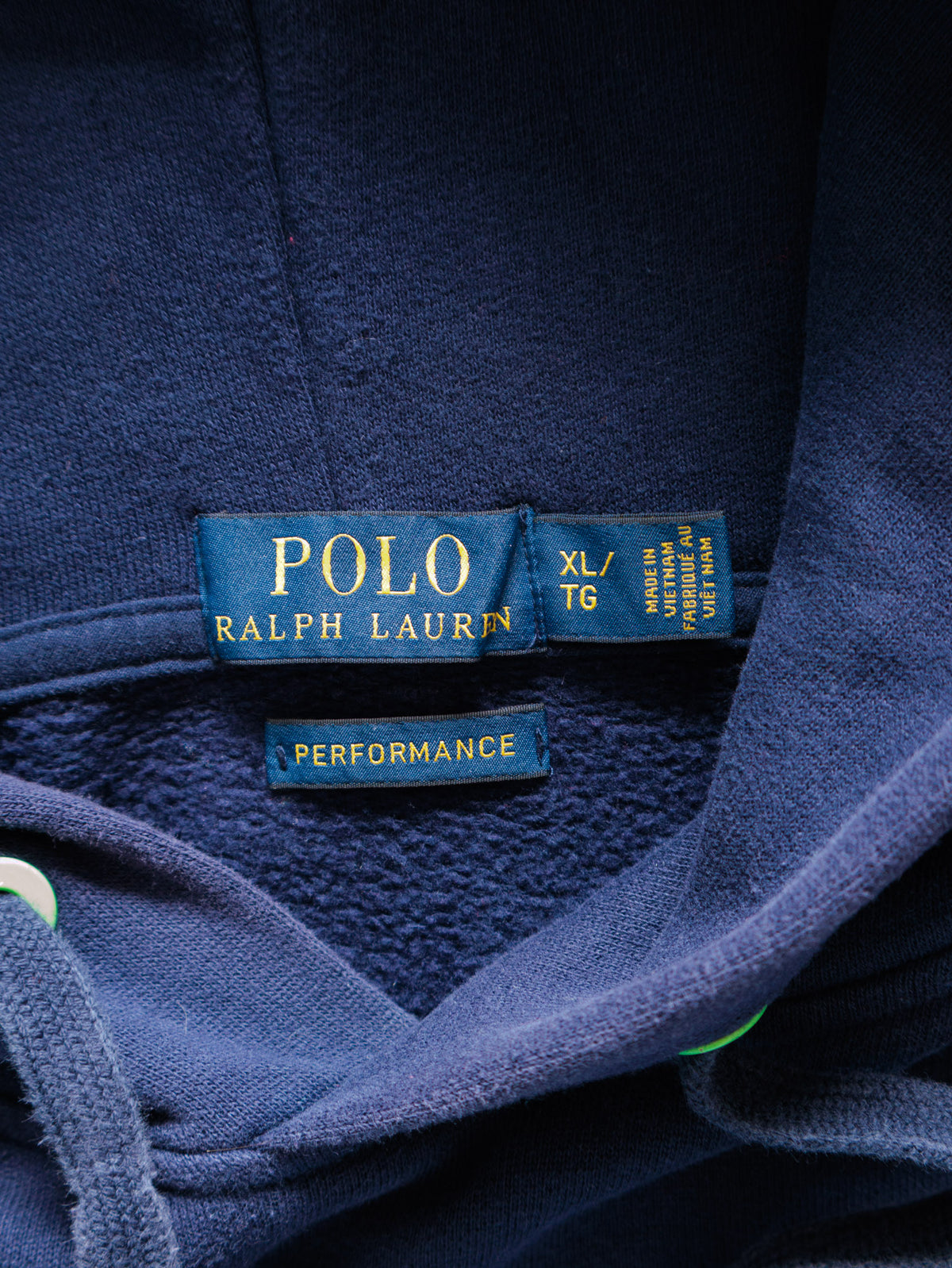 Vintage Navy Polo Ralph Lauren Hoodie (XL)