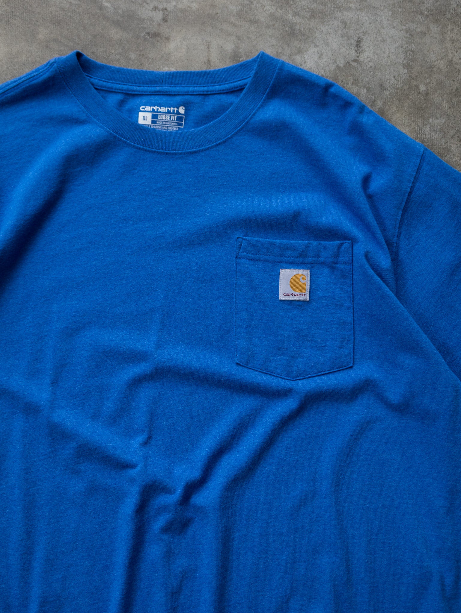Vintage Blue Carhartt Pocket Tee (XL)