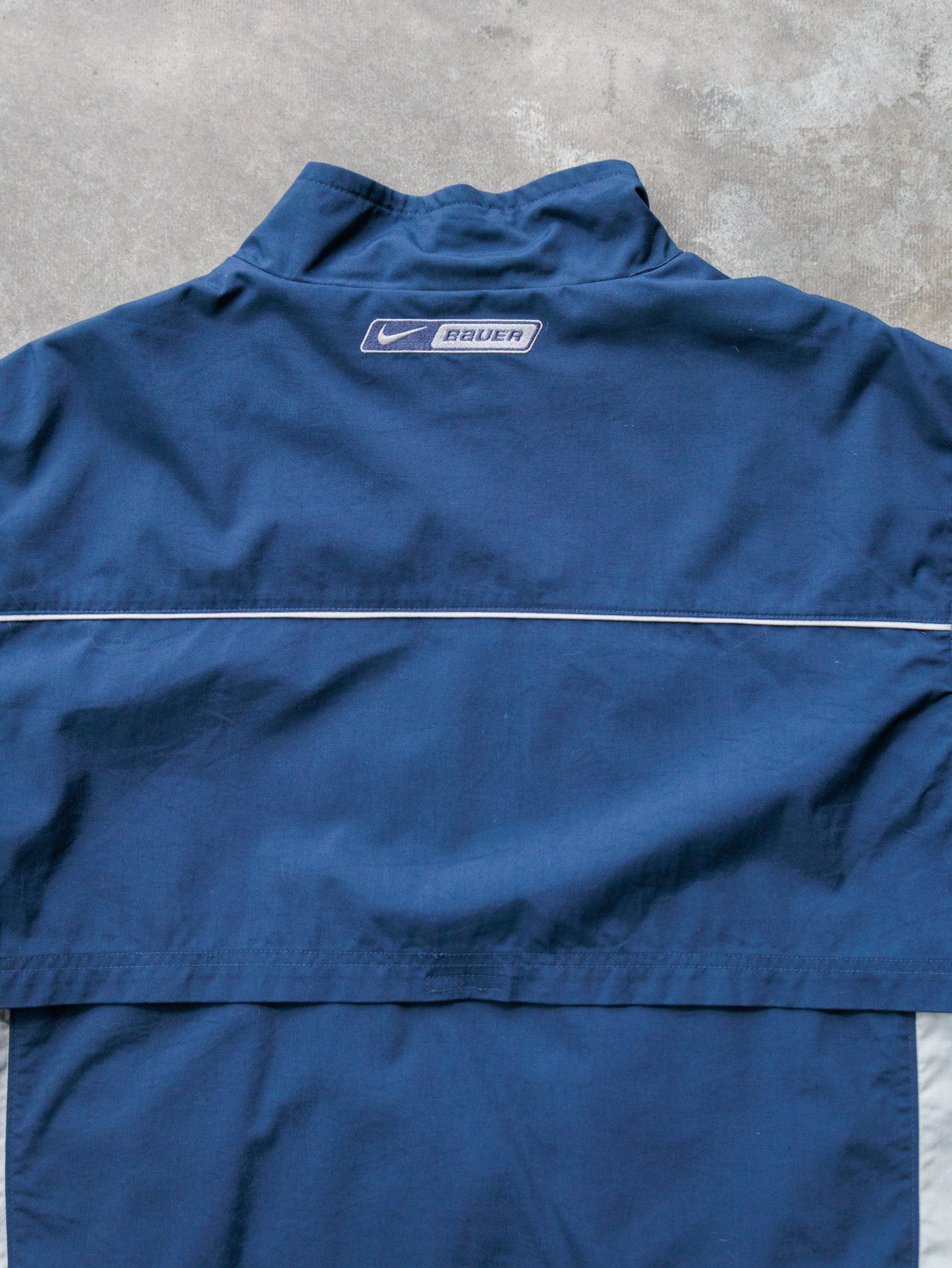 Vintage 00s Navy Nike Bauer Windbreaker Jacket (L)