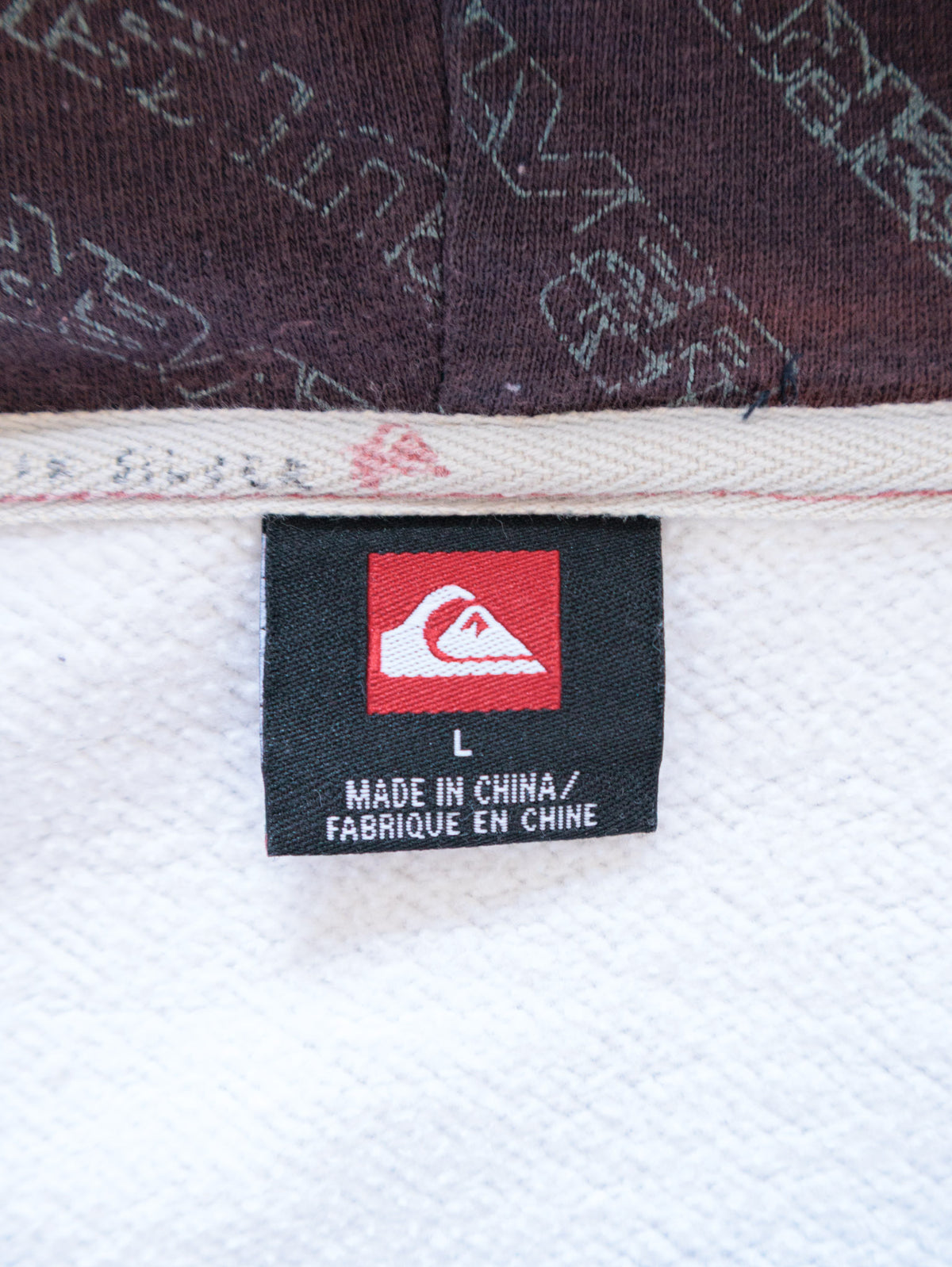 Vintage 00s White Quiksilver Hoodie (L)