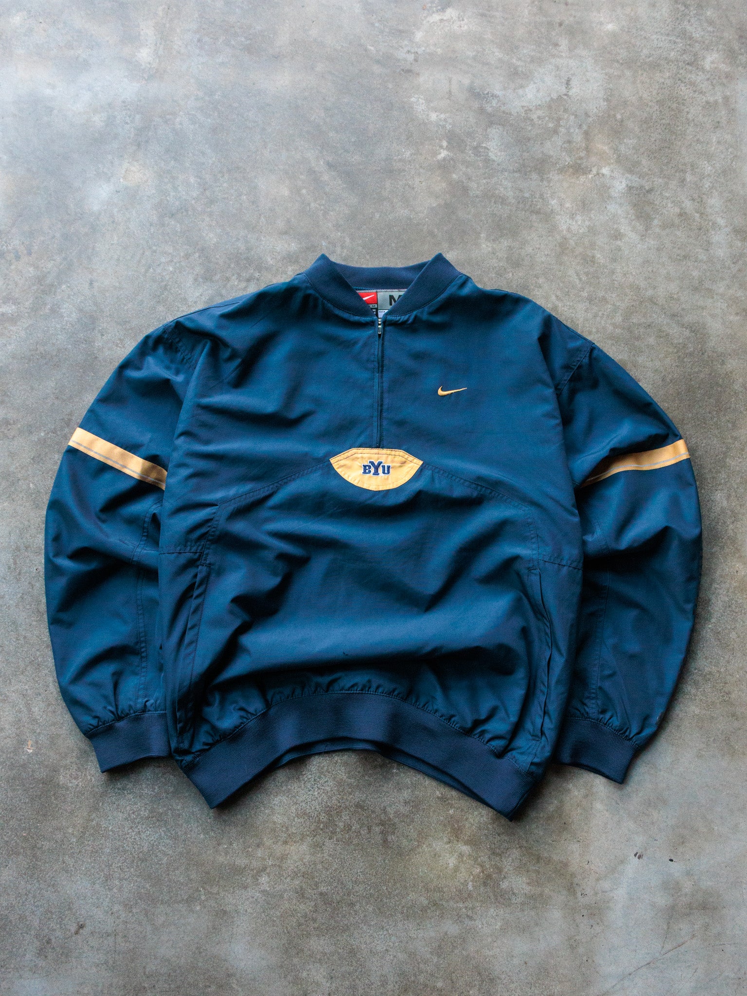 Vintage 00s Navy Nike BYU Windbreaker Jacket (M)
