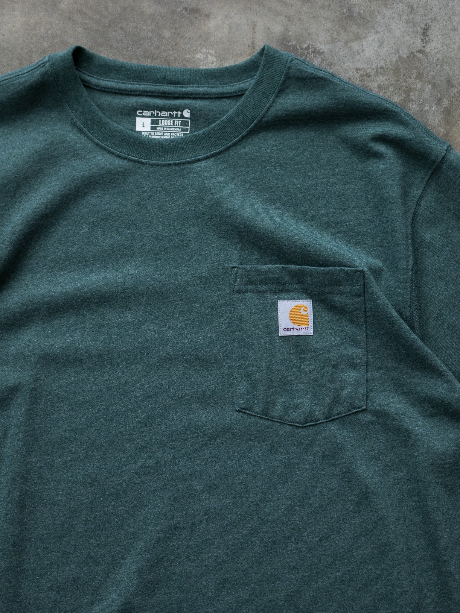 Vintage Green Carhartt Pocket Tee (L)