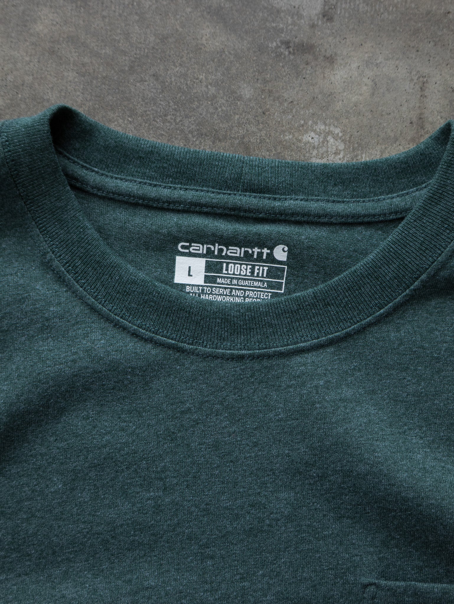 Vintage Green Carhartt Pocket Tee (L)