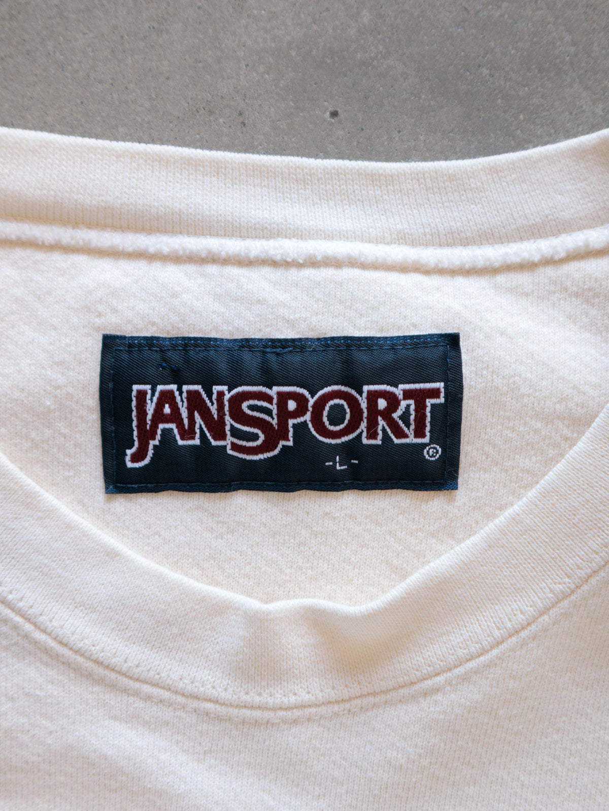 Vintage 90s White JanSport University of Notre Dame Sweatshirt (L)