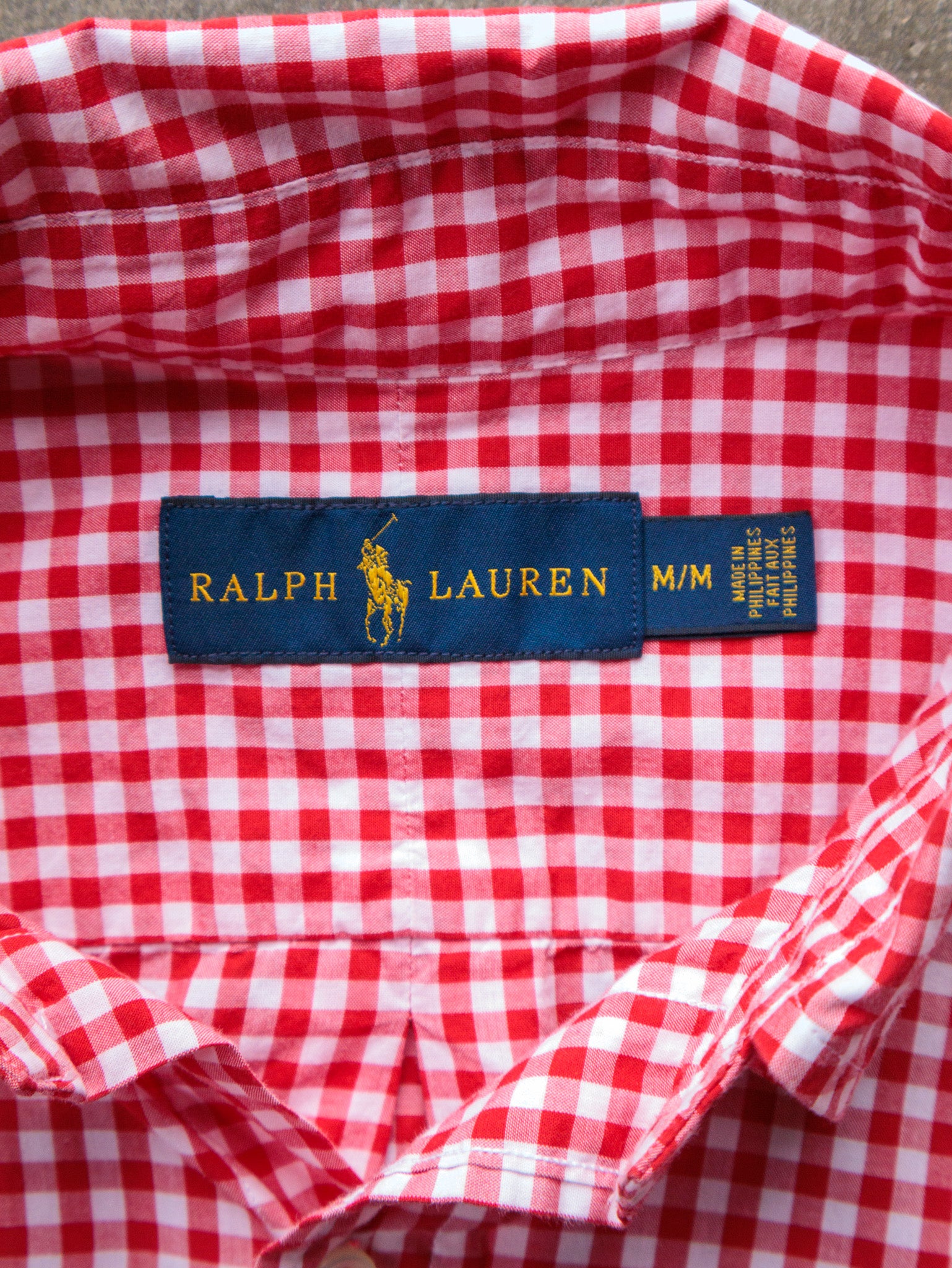 Vintage 90s Red Check Ralph Lauren Shirt (M)