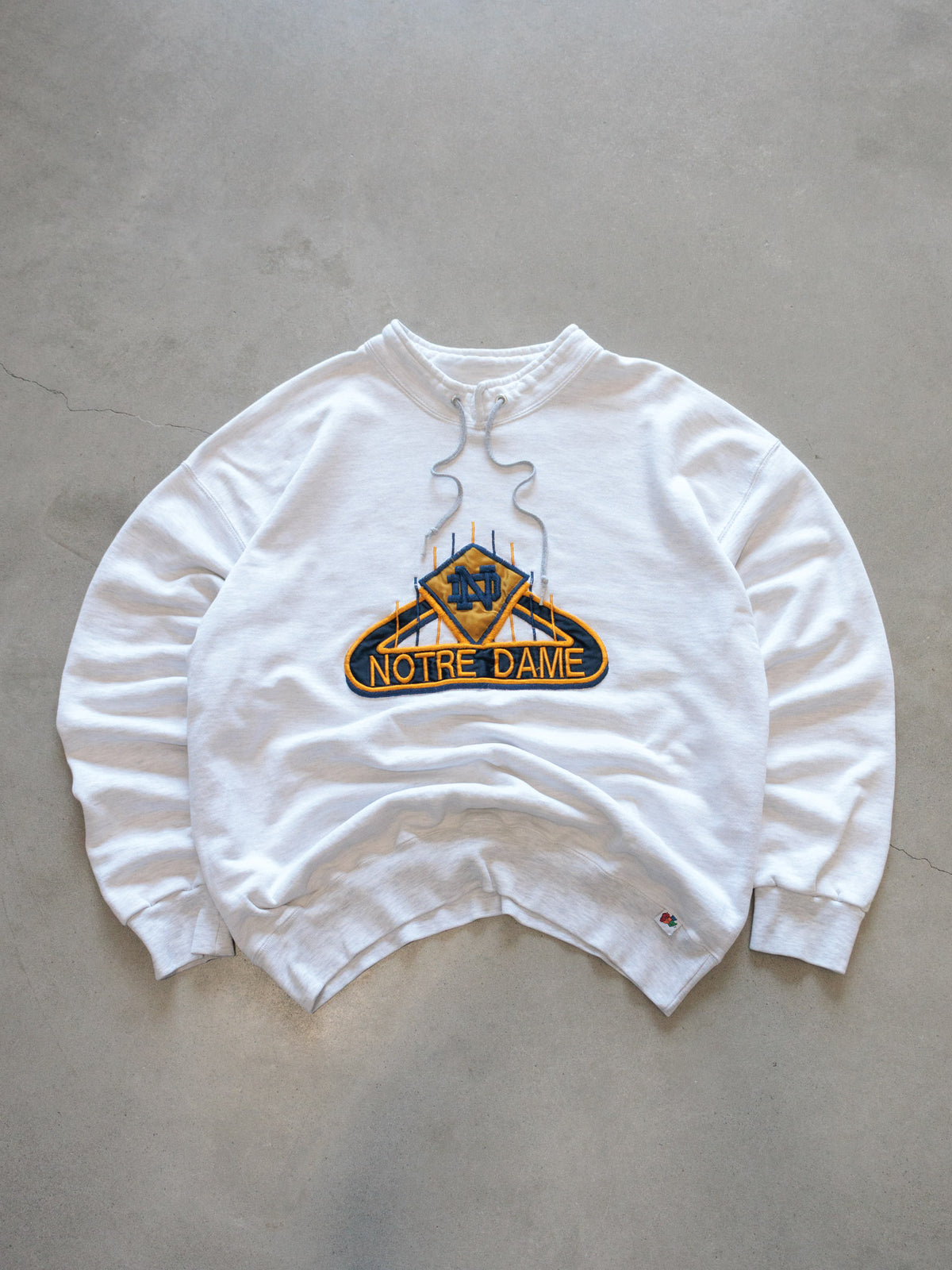 Vintage 90s White Notre Dame Sweatshirt (-)