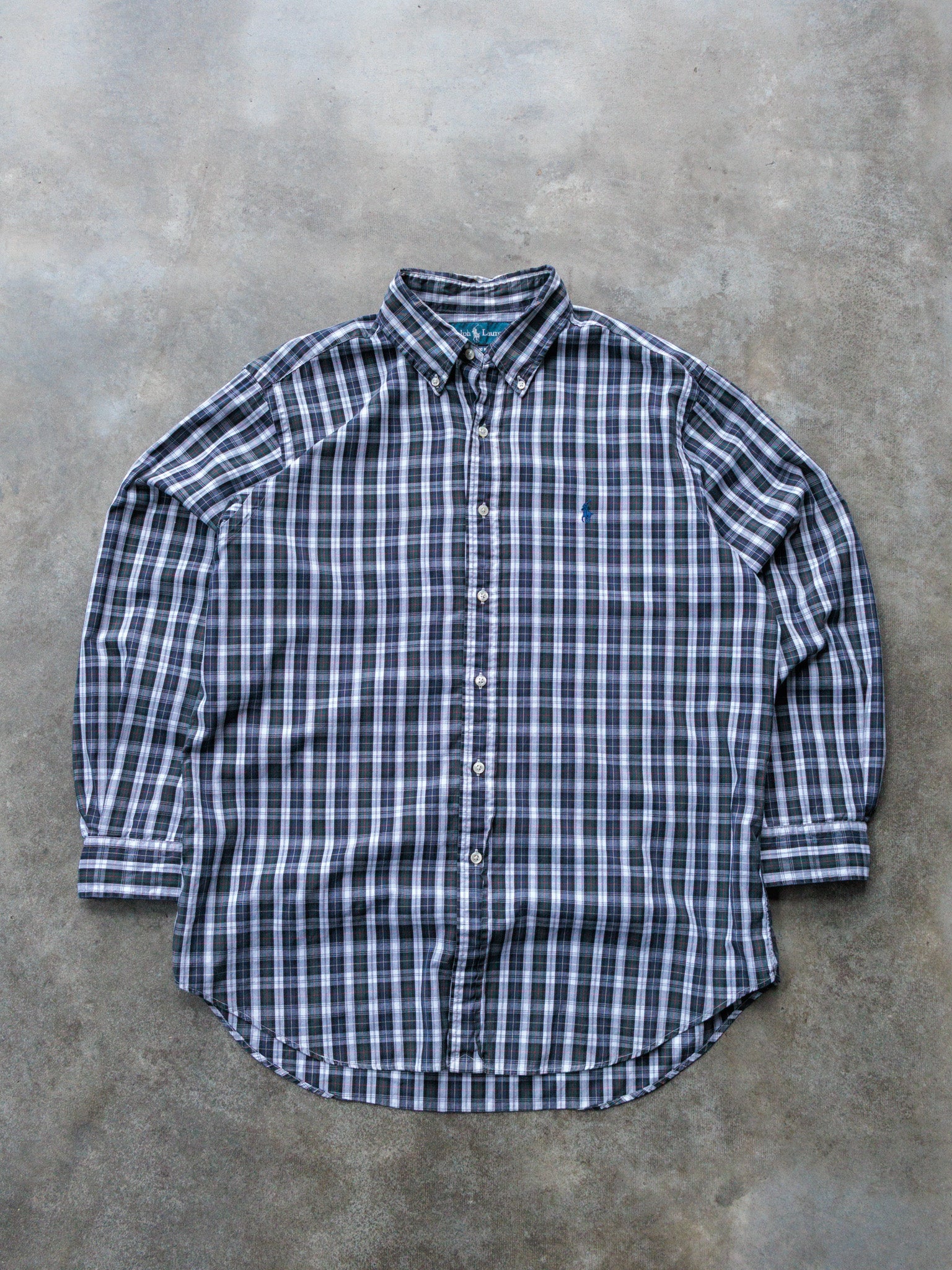 Vintage 90s Plaid Ralph Lauren Shirt (L)