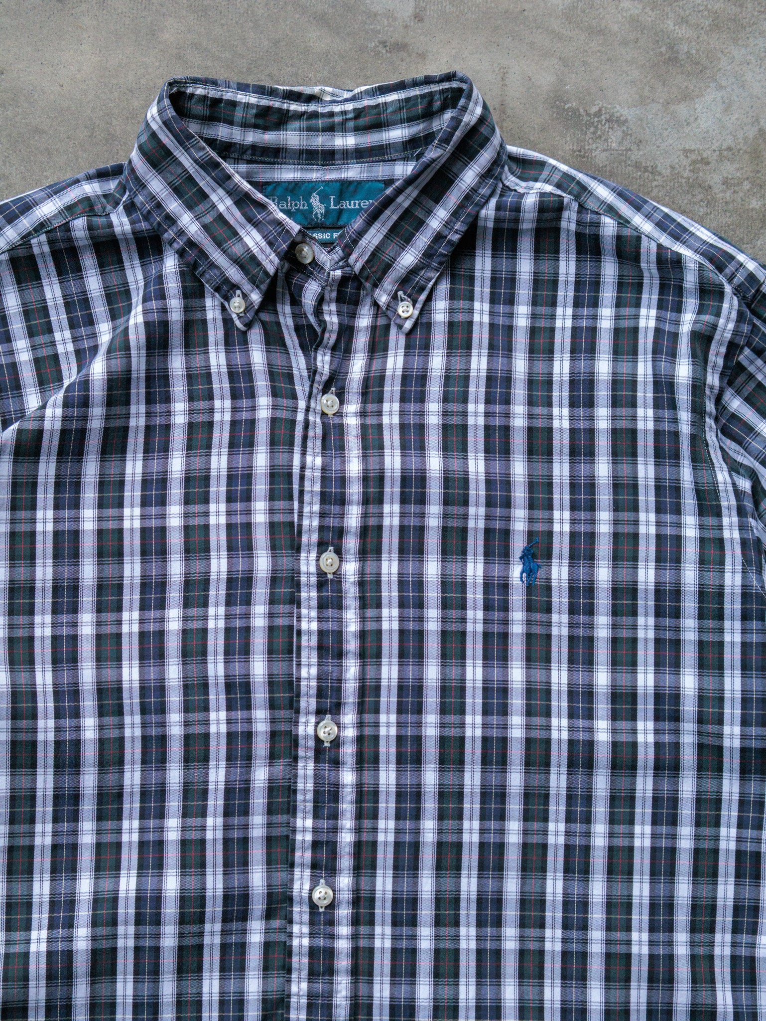 Vintage 90s Plaid Ralph Lauren Shirt (L)