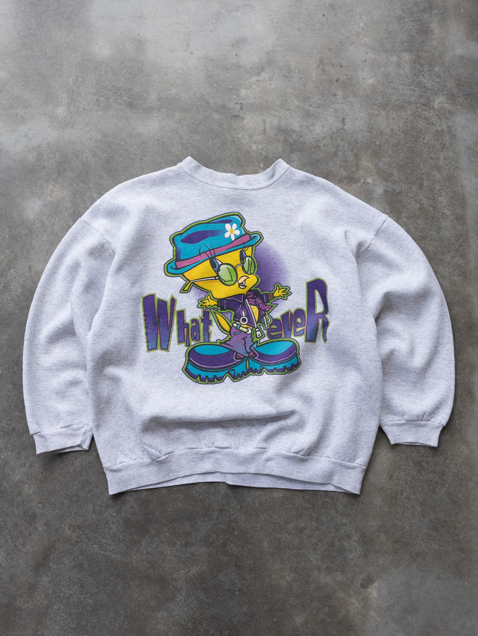 Vintage 90s Tweety Whatever Looney Tunes Sweatshirt (XL)