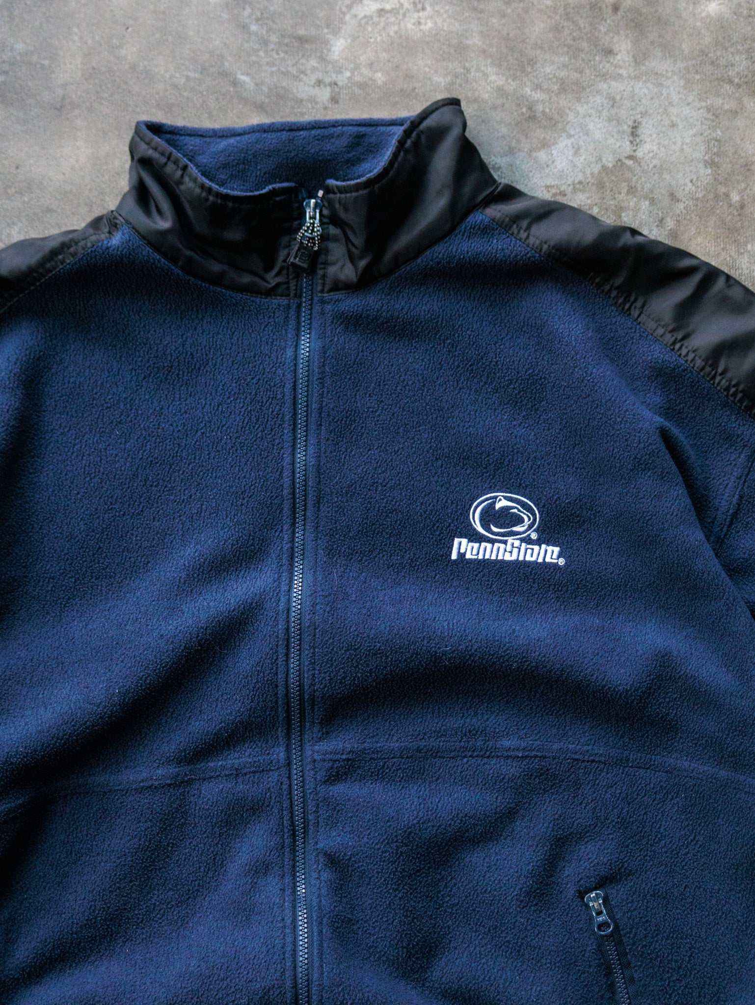 Vintage 00s Navy Puma Penn State Fleece Jacket (2XL)