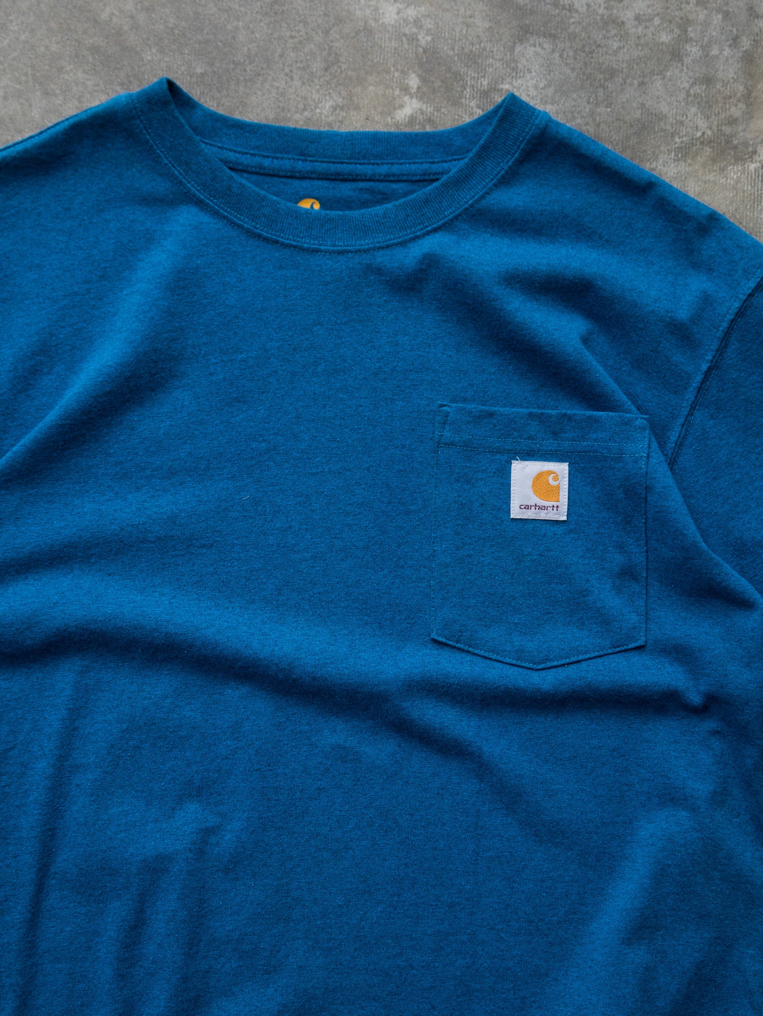 Vintage Blue Carhartt Pocket Tee (M)