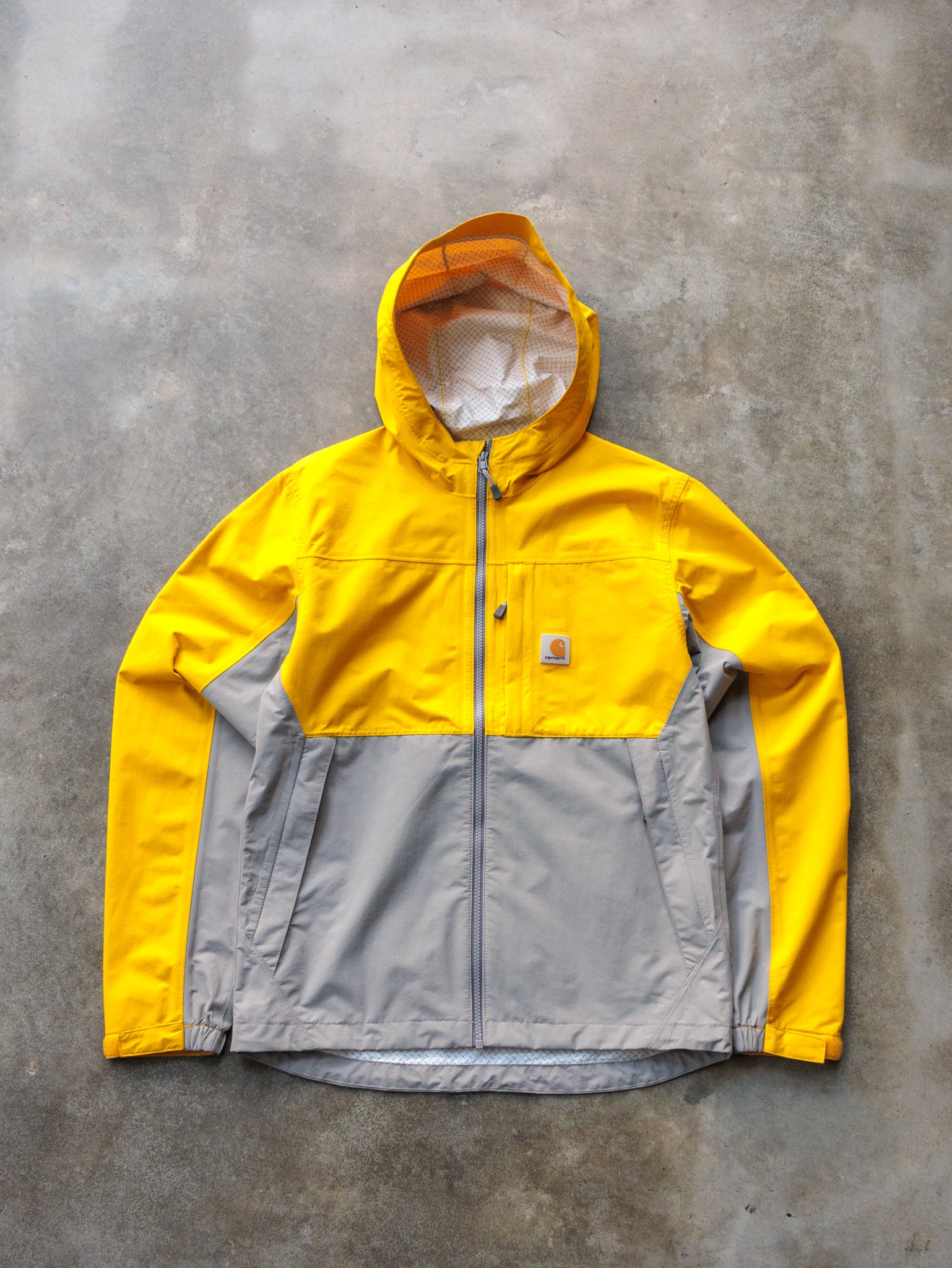 Vintage Yellow & Grey Carhartt Hooded Jacket (S)