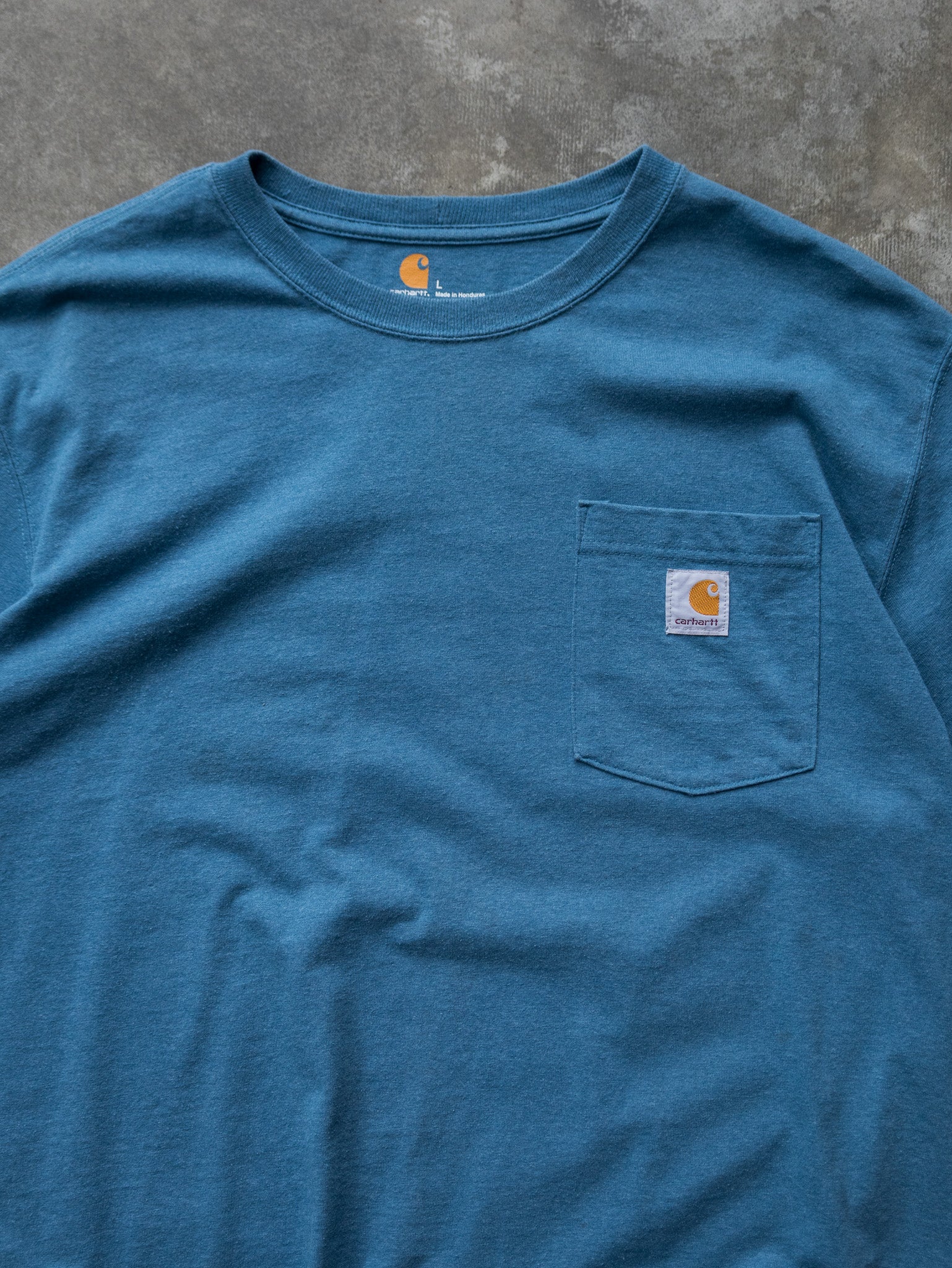 Vintage Blue Carhartt Pocket Tee (L)