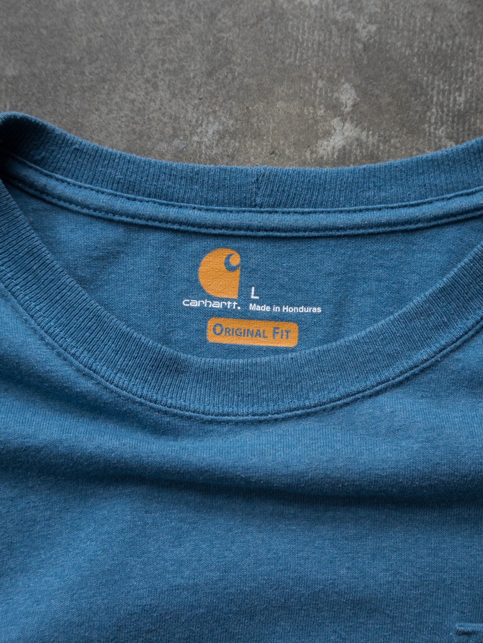 Vintage Blue Carhartt Pocket Tee (L)