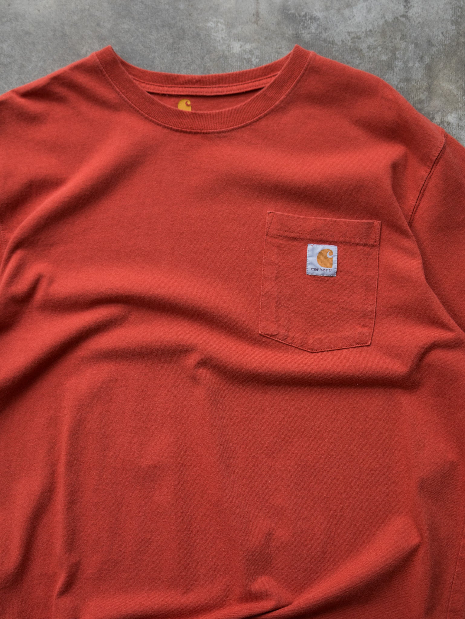 Vintage Burnt Orange Carhartt Pocket Tee (L)