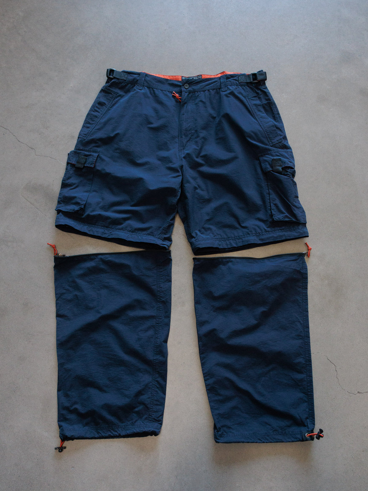 Vintage 00s Navy DownEast Outfitters Cargo Track Pants (XL)