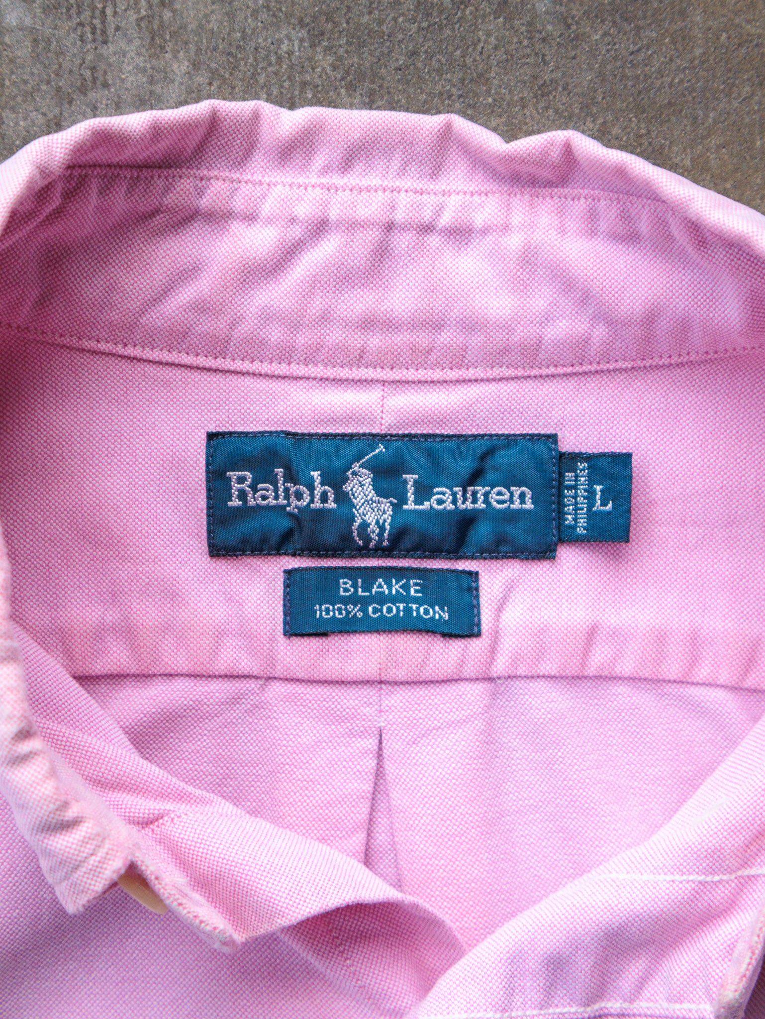 Vintage 90s Pink Ralph Lauren Blake Shirt (L)