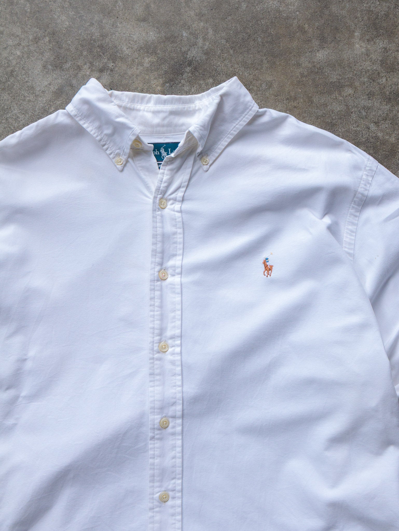 Vintage White Ralph Lauren Shirt (XL)