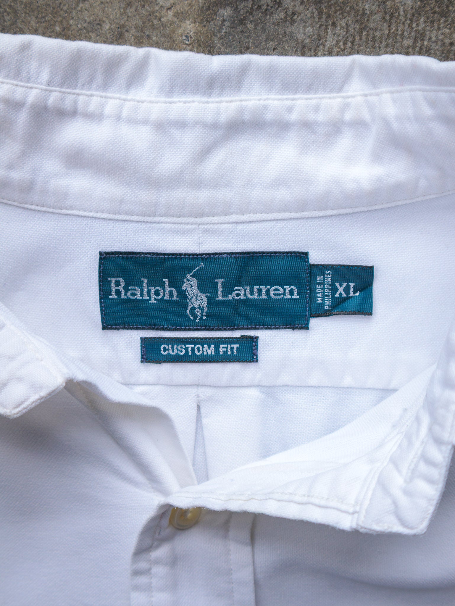 Vintage White Ralph Lauren Shirt (XL)