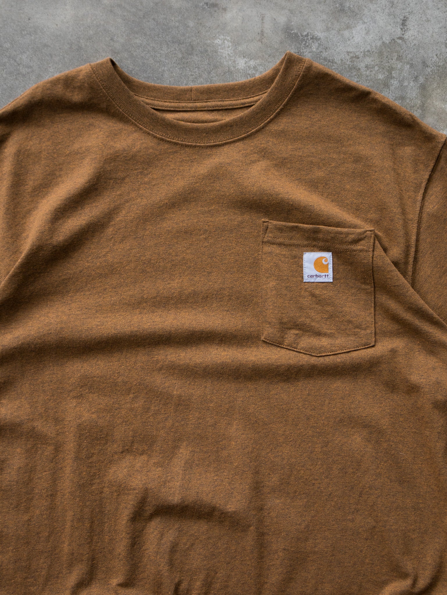 Vintage Brown Acid Wash Carhartt Pocket Tee (XL)