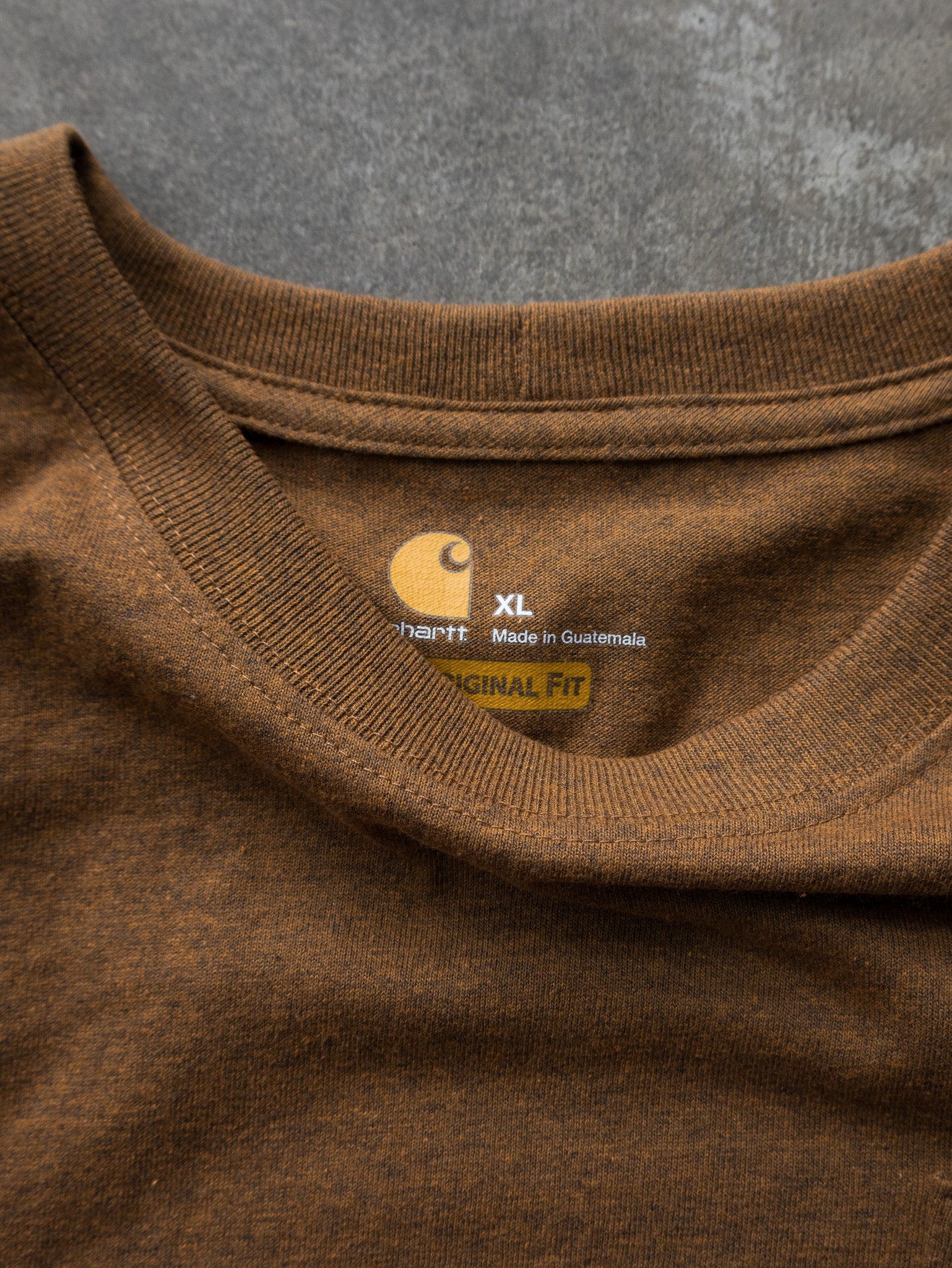 Vintage Brown Acid Wash Carhartt Pocket Tee (XL)