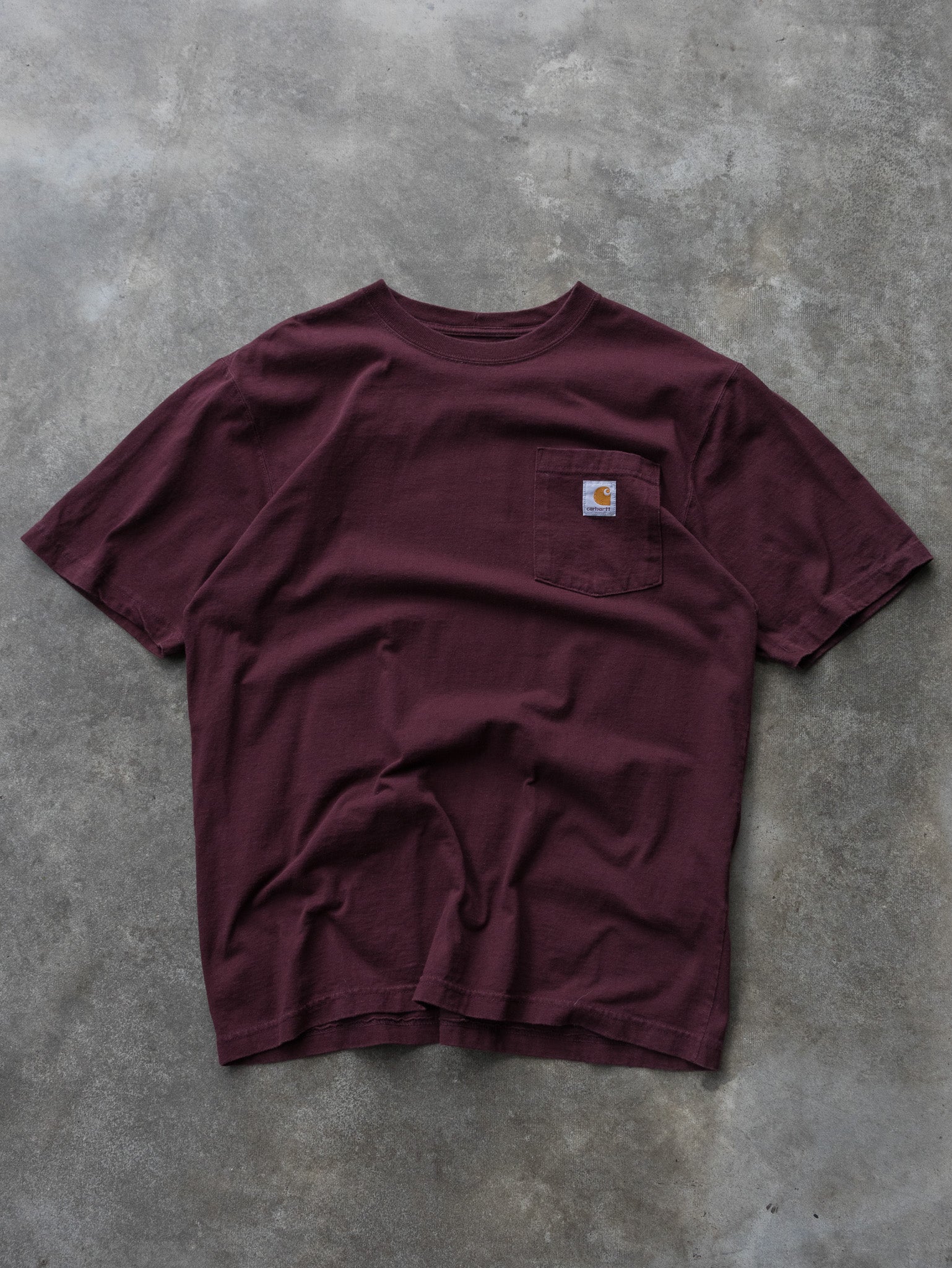 Vintage Burgundy Carhartt Pocket Tee (M)