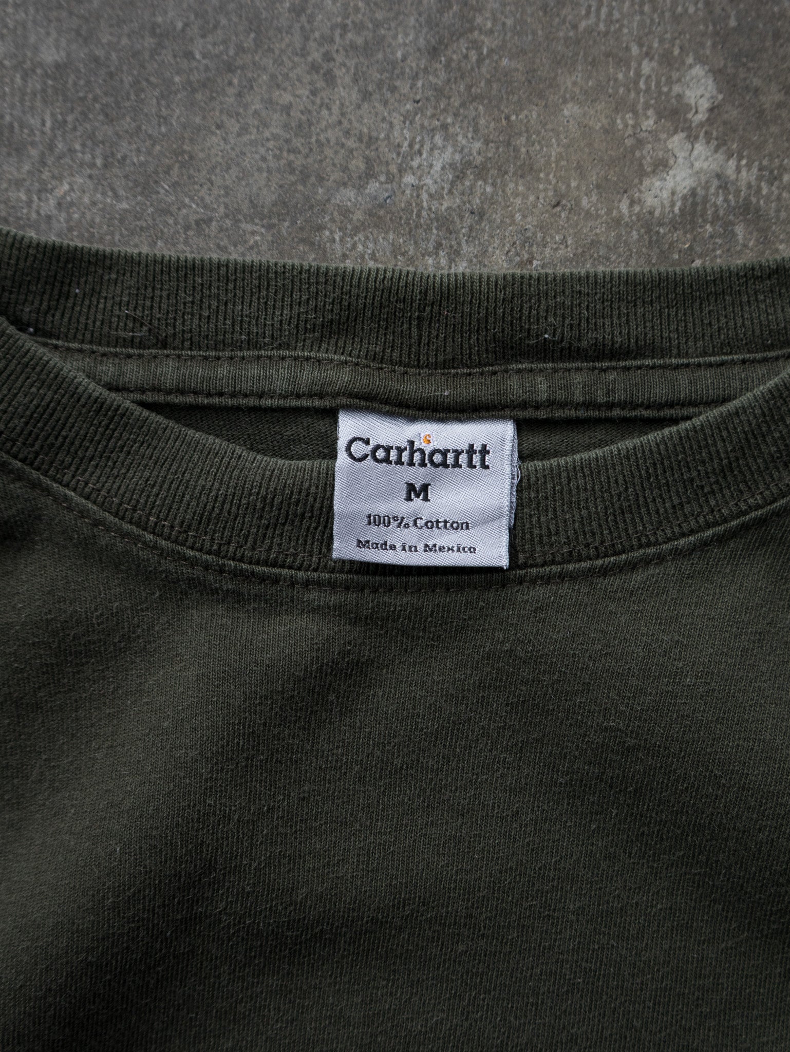 Vintage Forest Green Carhartt Pocket Tee (M)