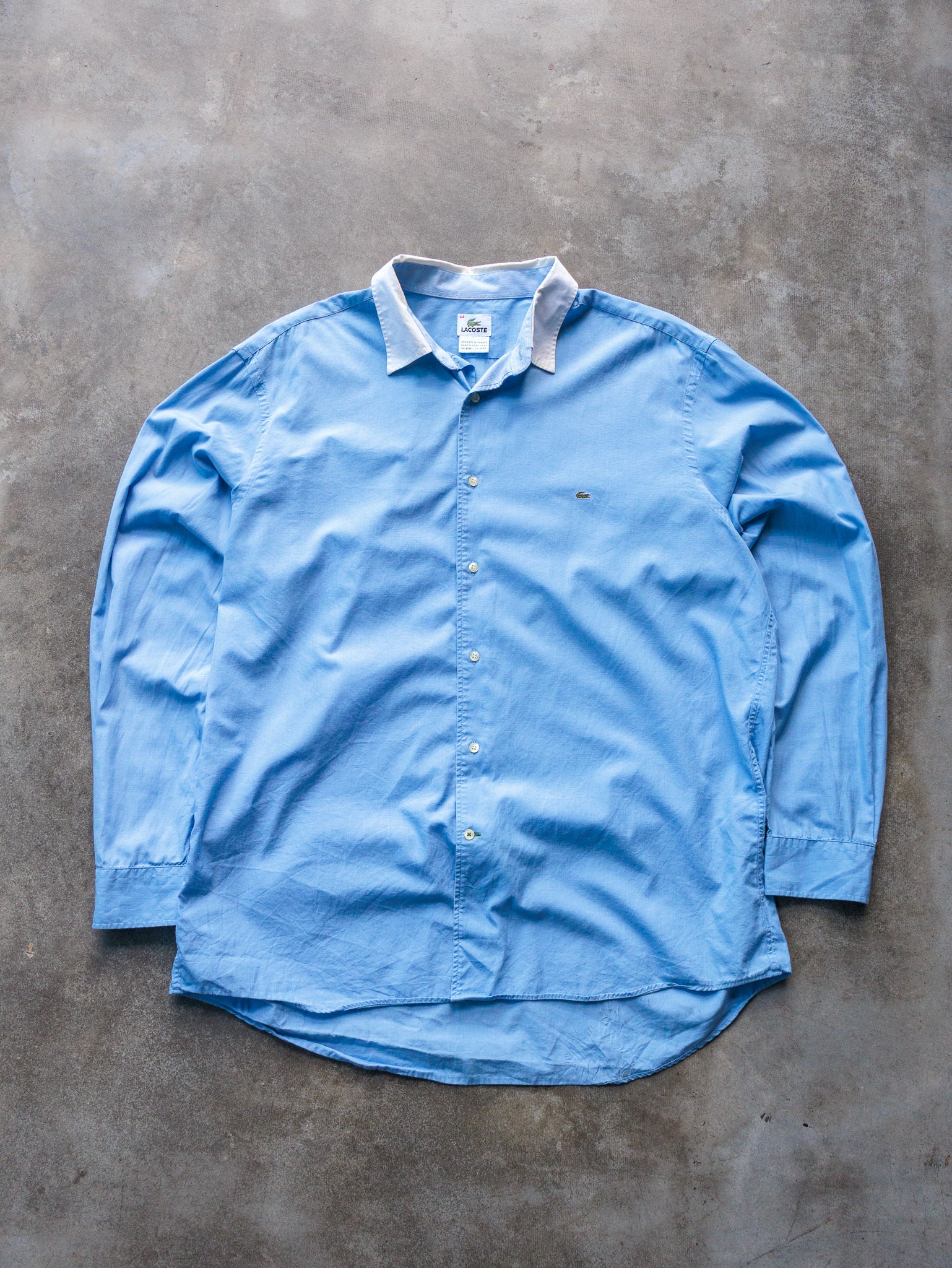 Vintage 90s Light Blue Lacoste Shirt (L)