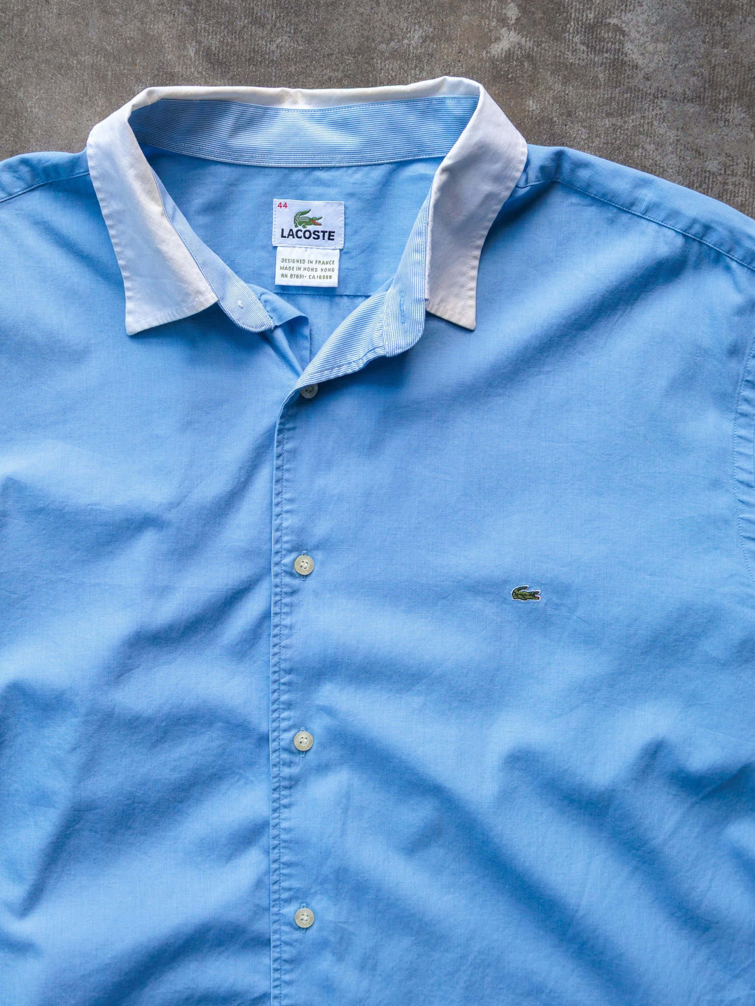 Vintage 90s Light Blue Lacoste Shirt (L)