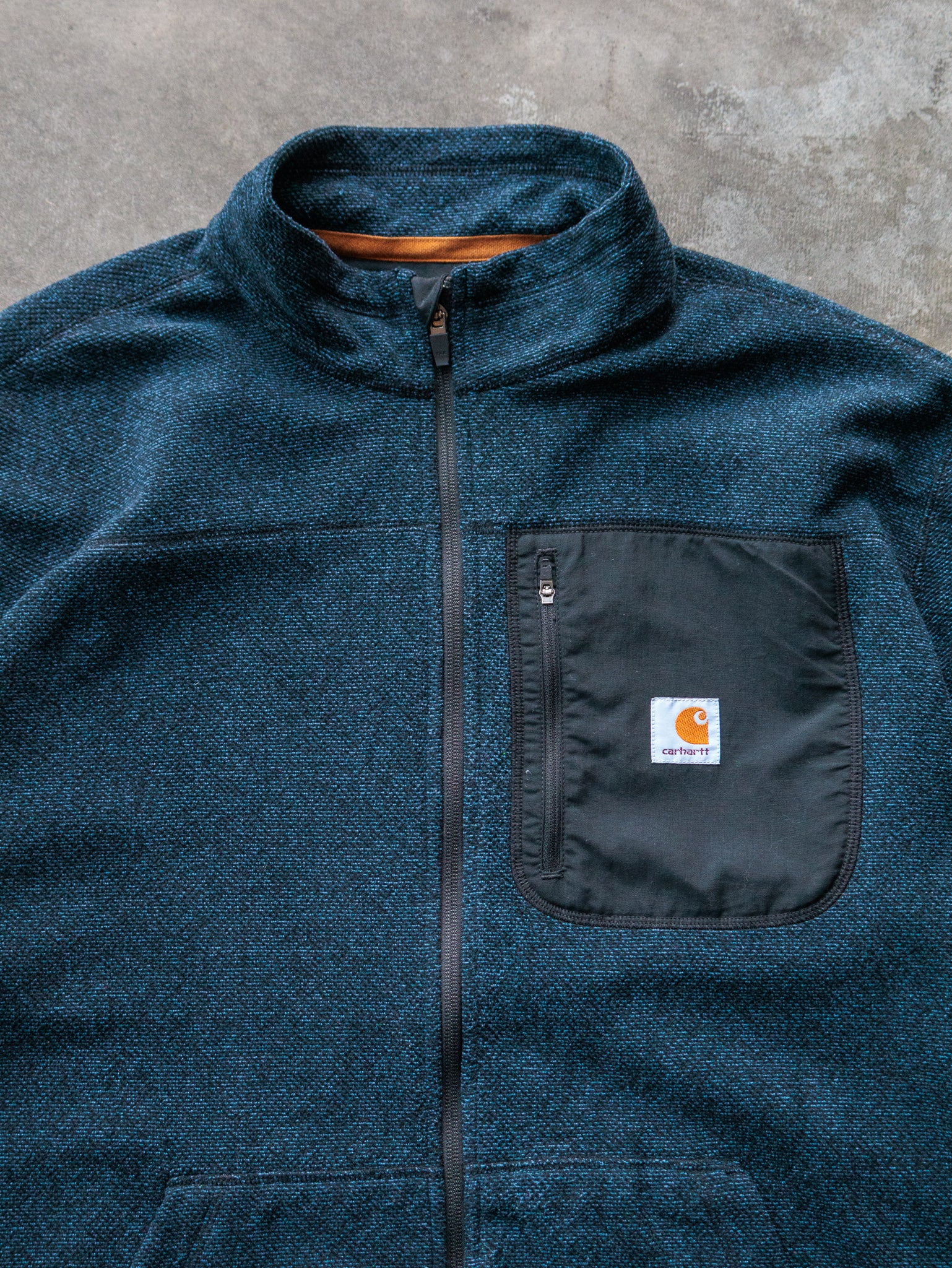 Vintage Carhartt Teal Zip Fleece Jacket (XL)