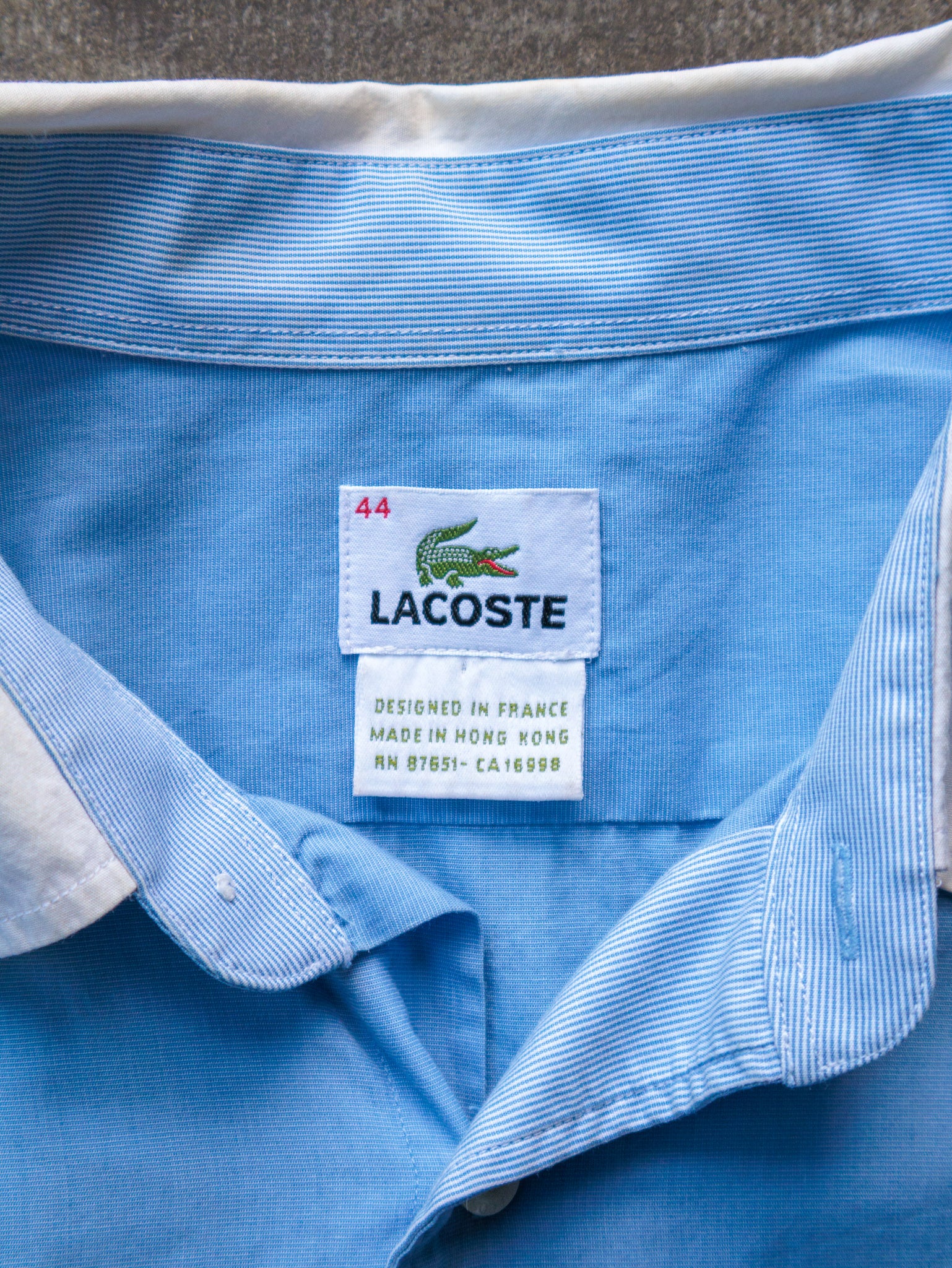 Vintage 90s Light Blue Lacoste Shirt (L)