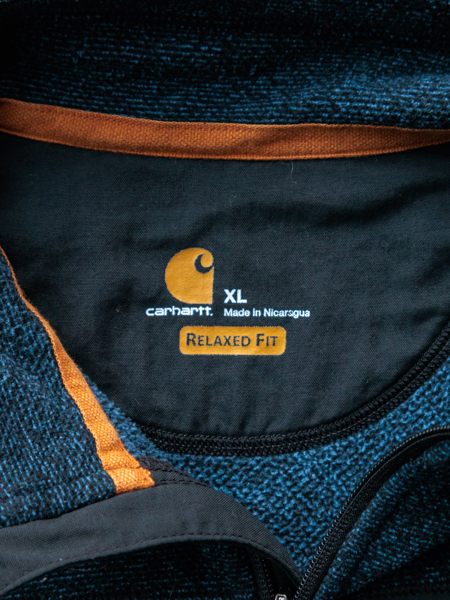 Vintage Carhartt Teal Zip Fleece Jacket (XL)