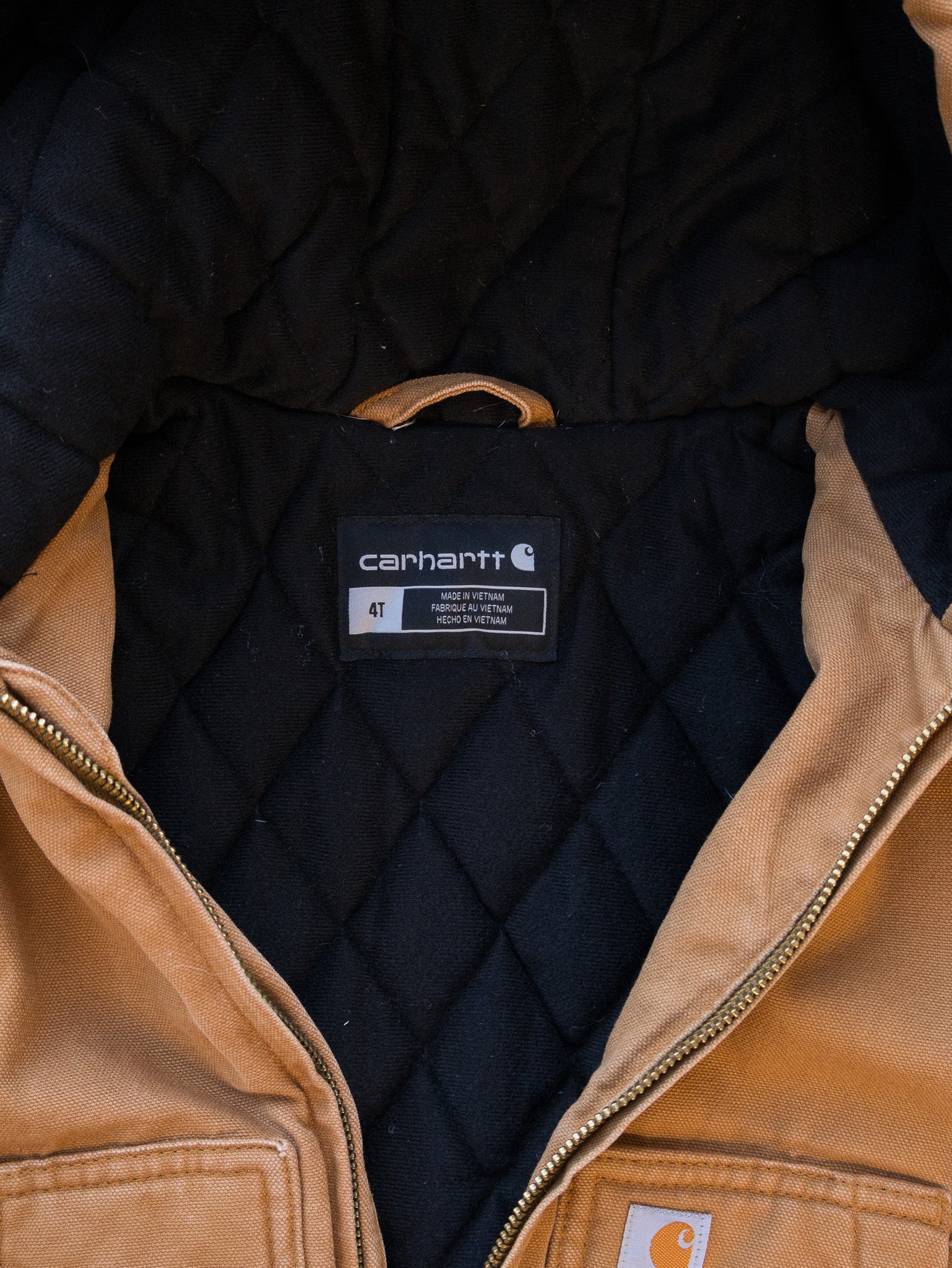 Vintage Brown Carhartt Hooded Jacket (4Y)