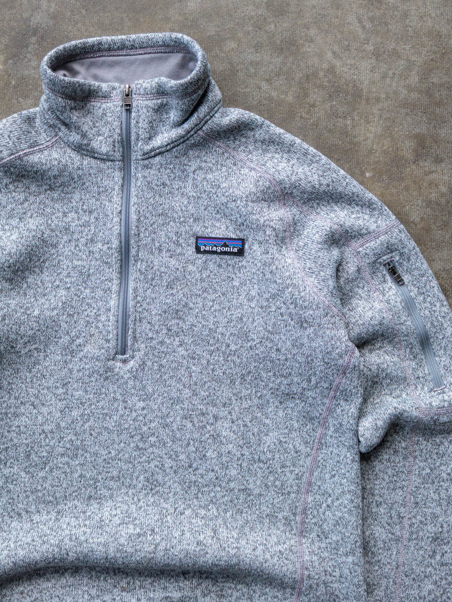 Vintage Grey Patagonia Half Zip Fleece Sweatshirt (M)