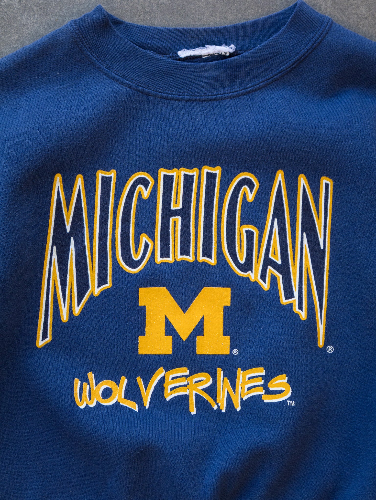 Vintage Navy Michigan Wolverines Sweatshirt (5-6Y)