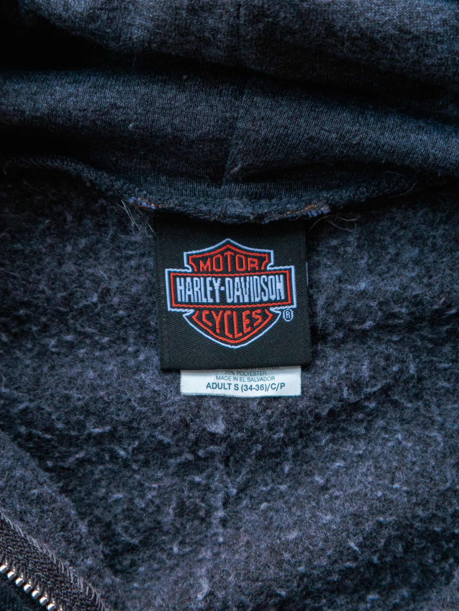 Vintage 2007 Grey Harley-Davidson Zip Hoodie (S)