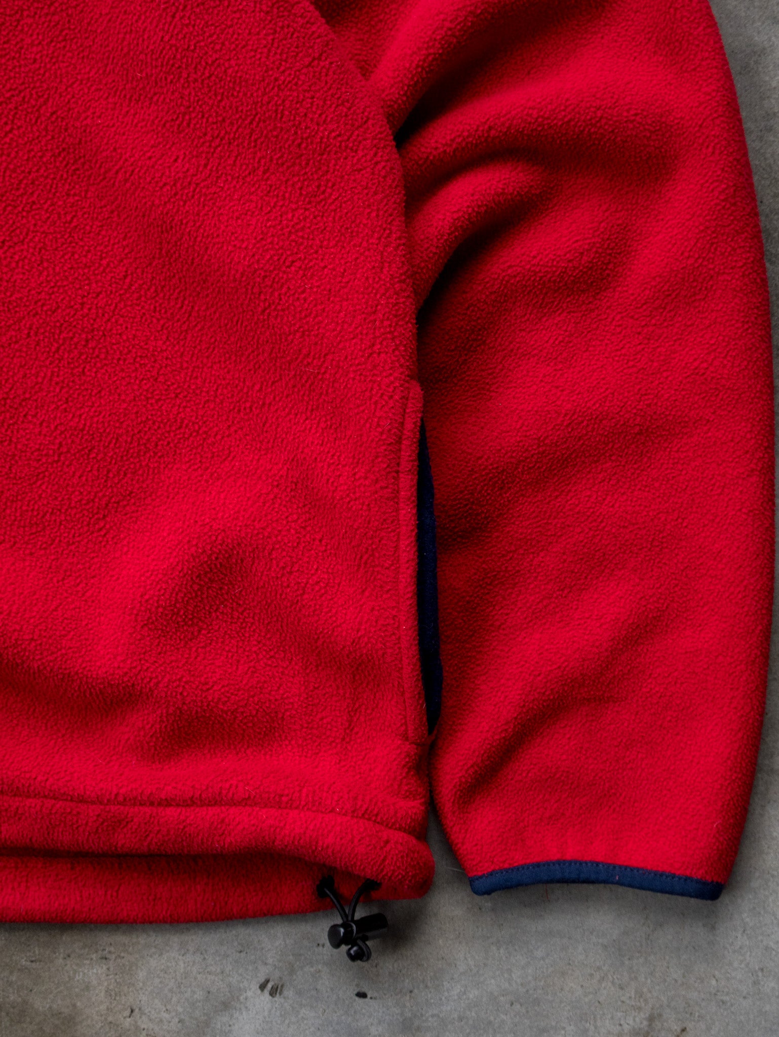 Vintage 90s Red Timberland Half Zip Fleece Sweatshirt (L)