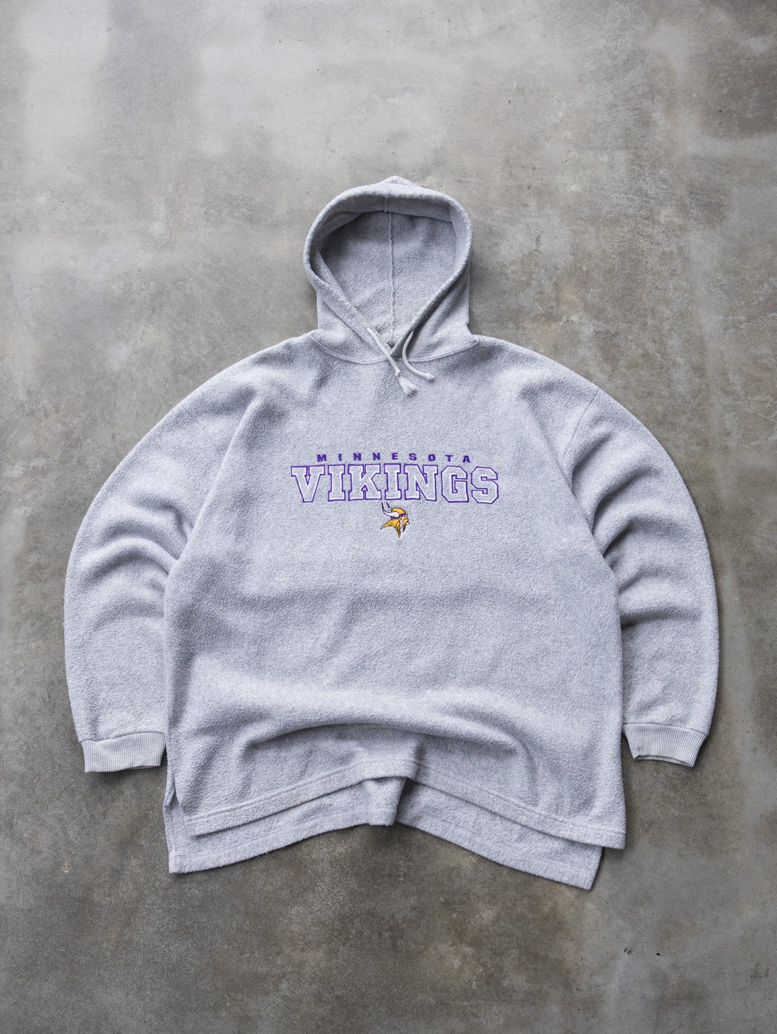 Vintage 1996 Grey Minnesota Vikings Fleece Hoodie (XL)