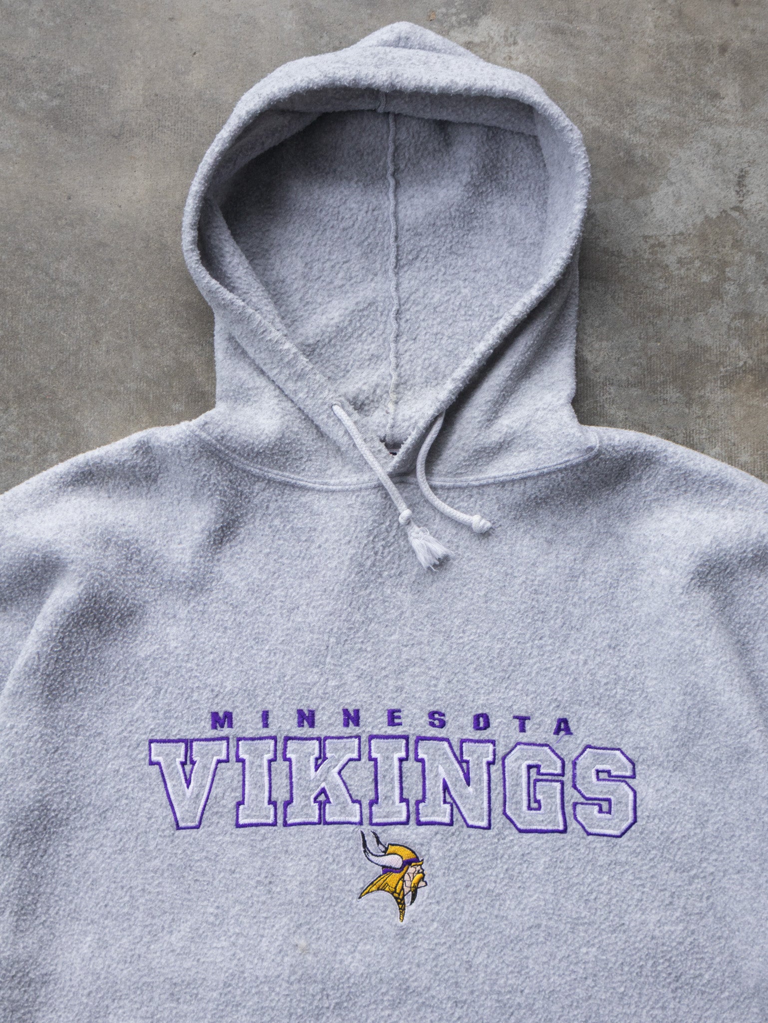 Vintage 1996 Grey Minnesota Vikings Fleece Hoodie (XL)