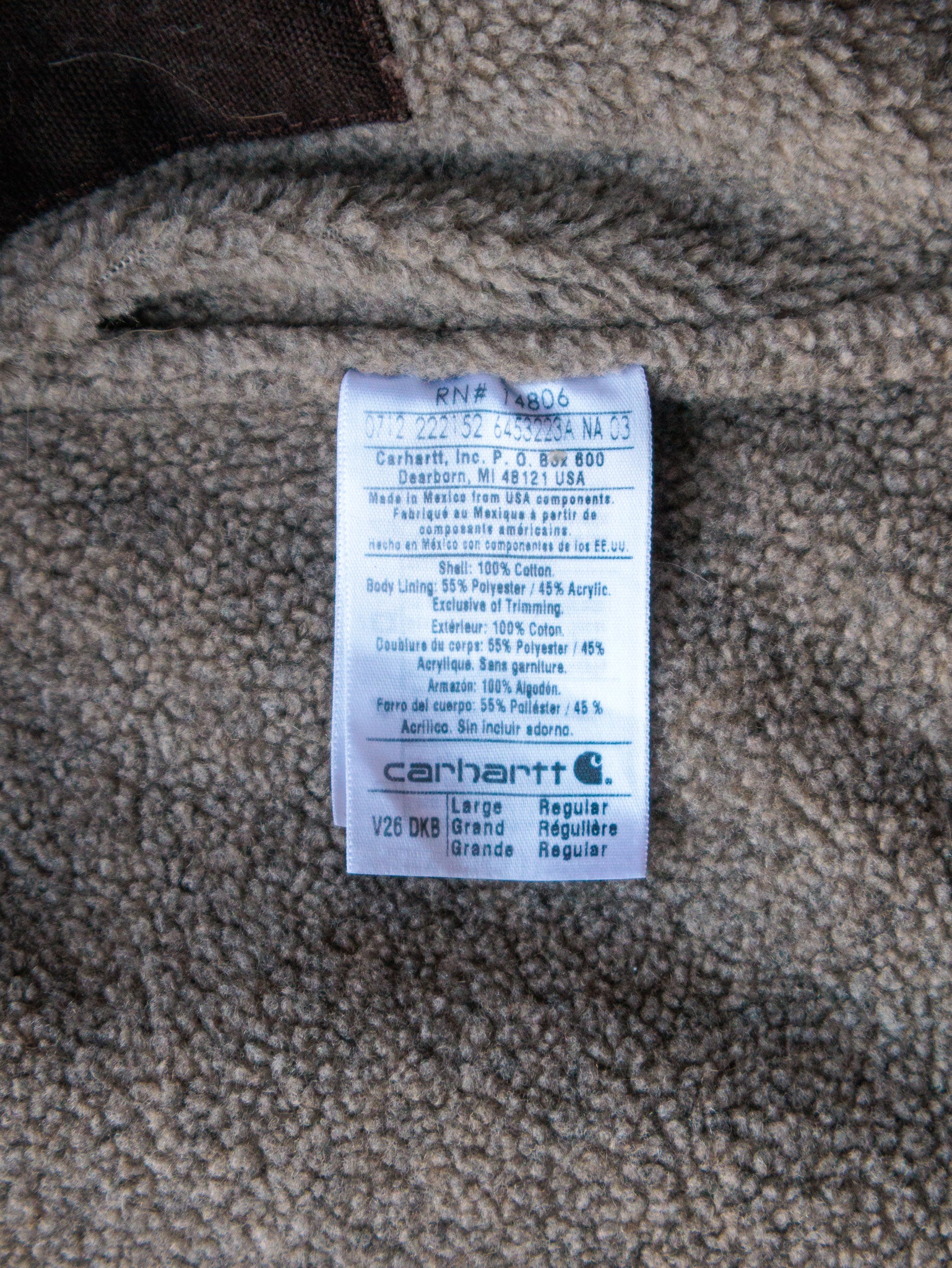 Vintage Brown Carhartt Sherpa Lined Vest (L)
