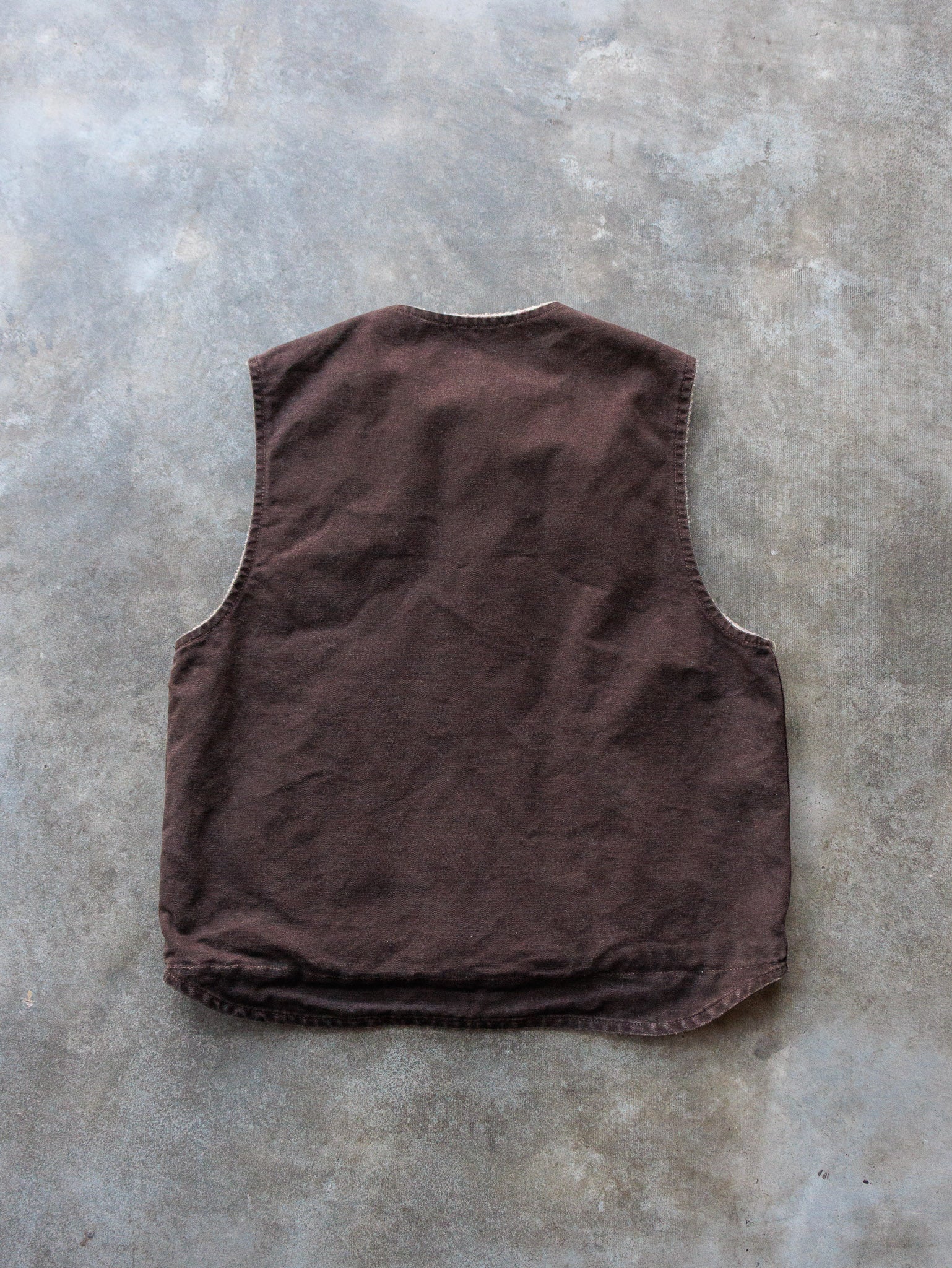 Vintage Brown Carhartt Sherpa Lined Vest (L)