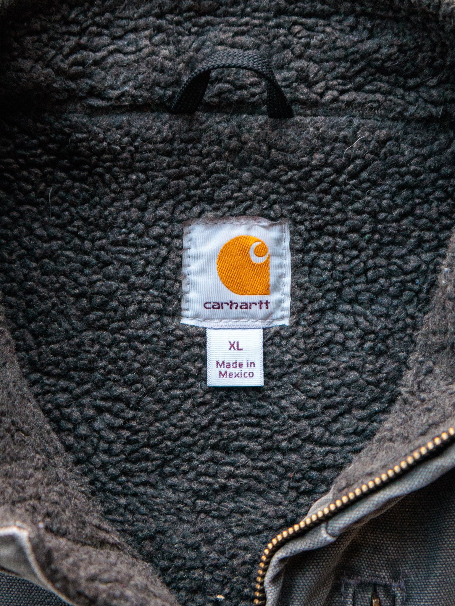 Vintage Grey Carhartt Sherpa Lined Vest (XL)
