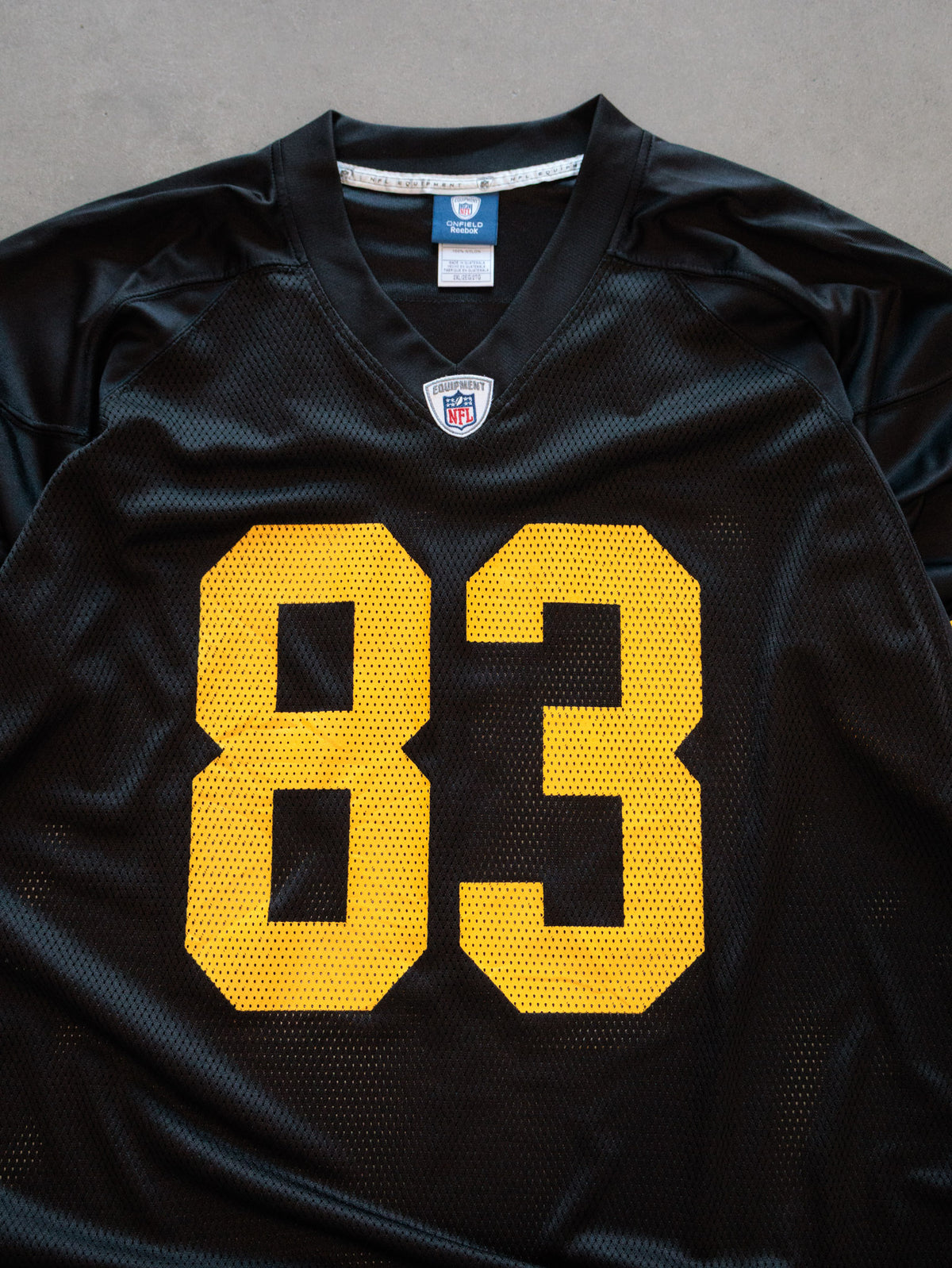 Vintage 00s Black Reebok Pittsburgh Steelers Miller Jersey (2XL)
