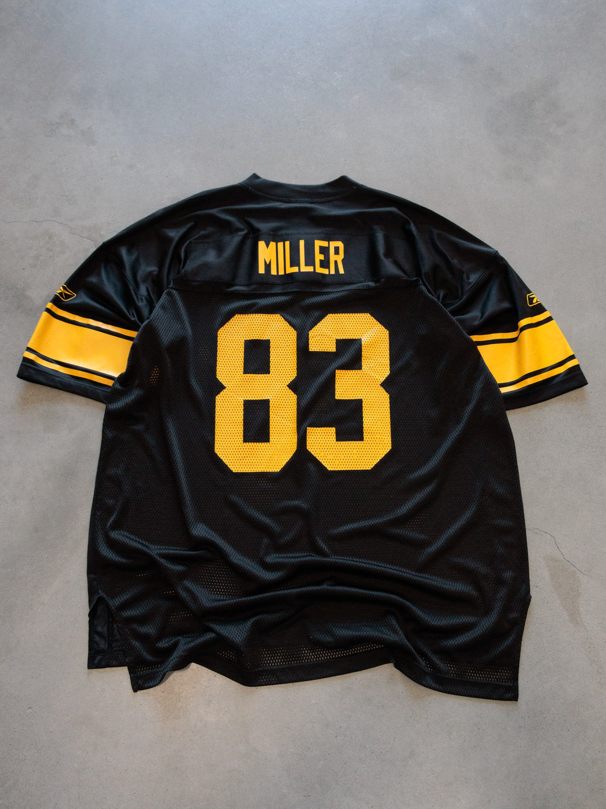 Vintage 00s Black Reebok Pittsburgh Steelers Miller Jersey (2XL)