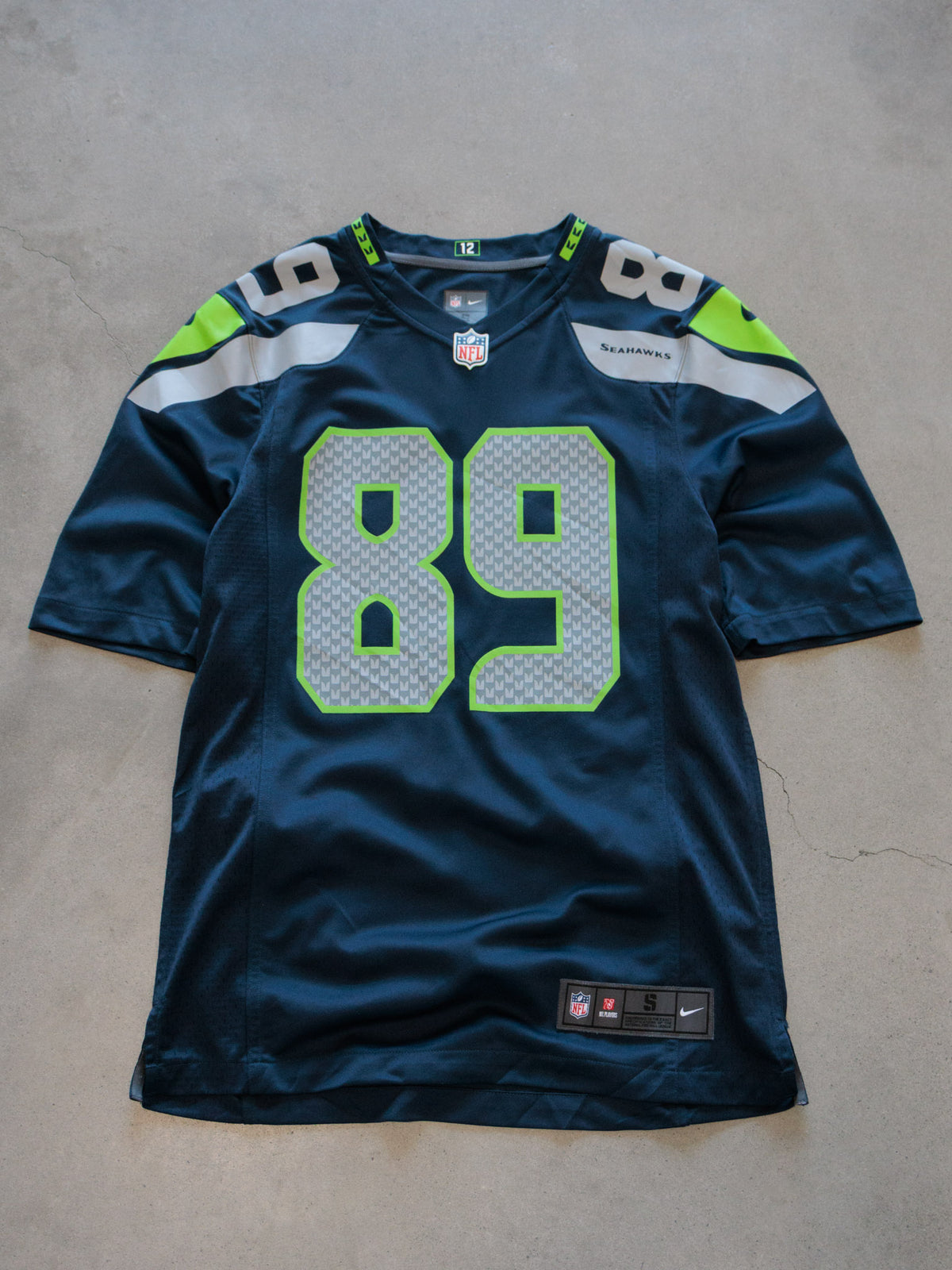 Navy Nike Seattle Seahawks Baldwin Jersey (S)