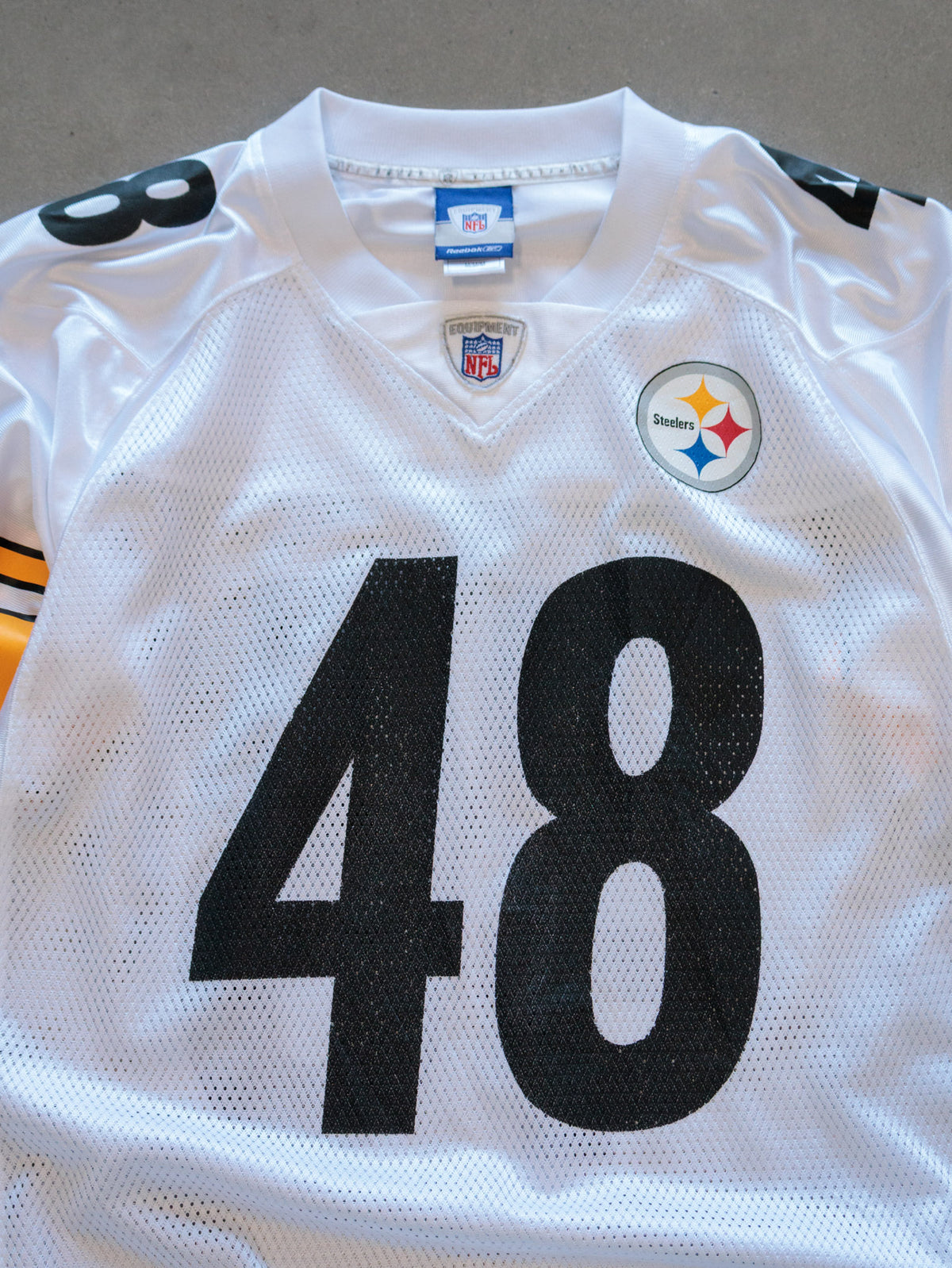 Vintage 00s White Reebok Pittsburgh Steelers Mac Jersey (M)