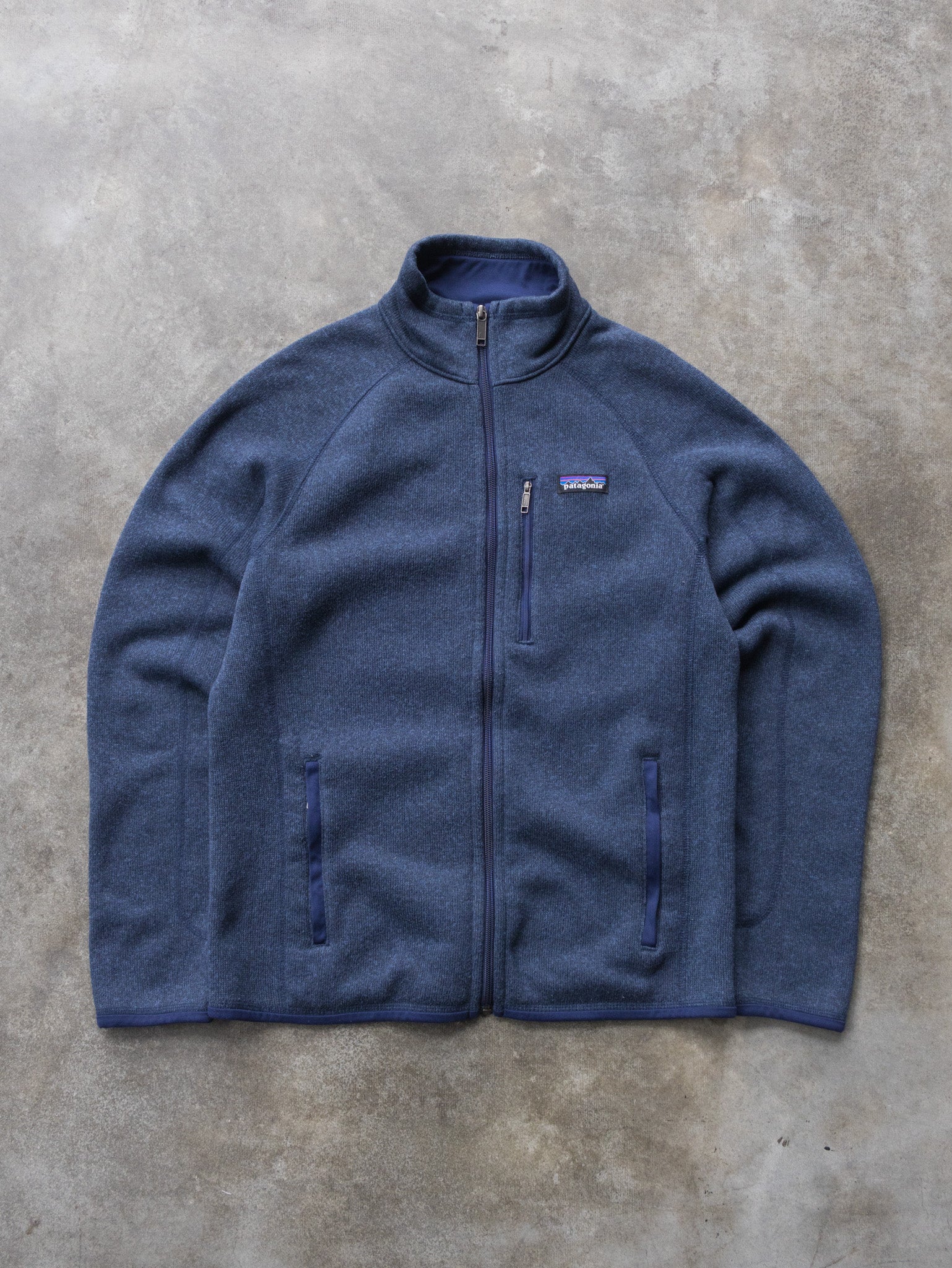 Vintage Navy Patagonia Full Zip Fleece Jacket (S)